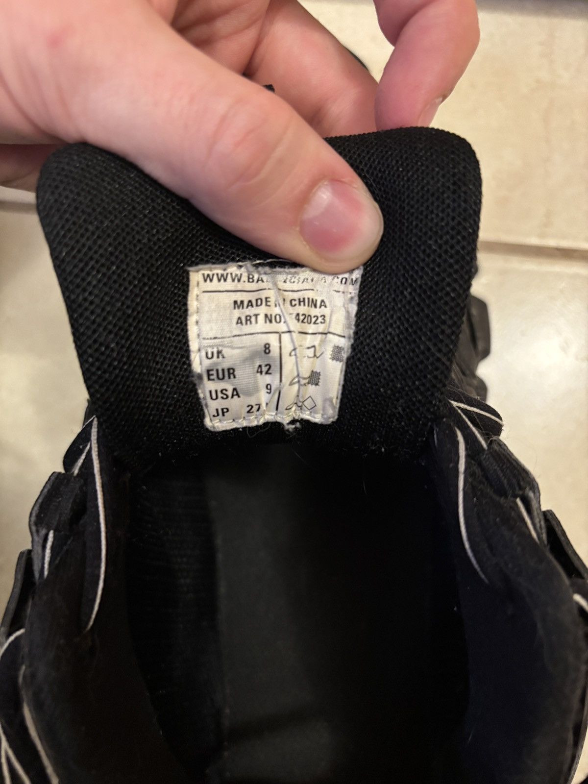 Balenciaga Balenciaga Track Runner V2 Black Size US 9 / EU 42 - 18 Thumbnail