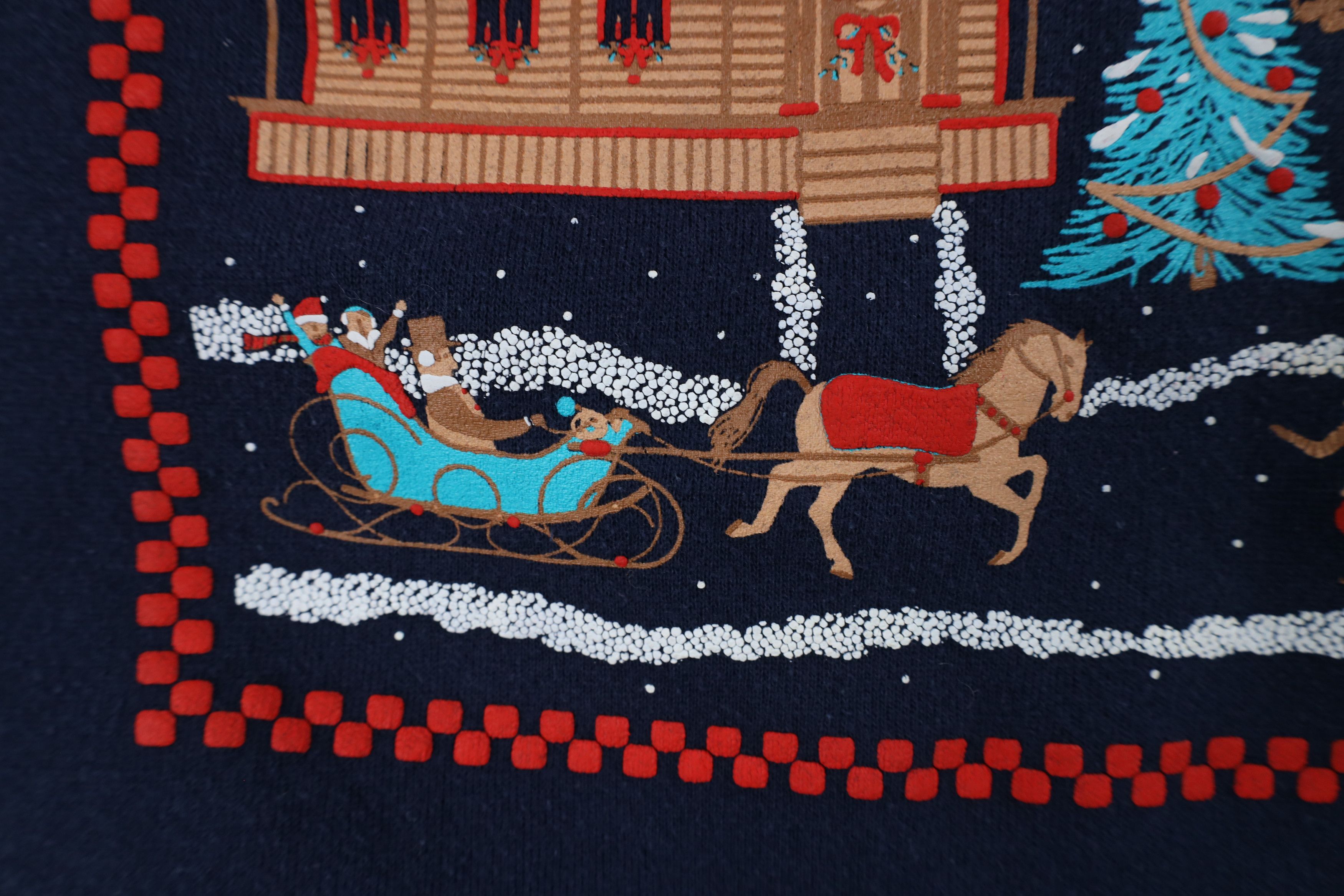 Vintage Vintage 90s Streetwear Christmas Collared Sweatshirt USA Size L / US 10 / IT 46 - 6 Thumbnail