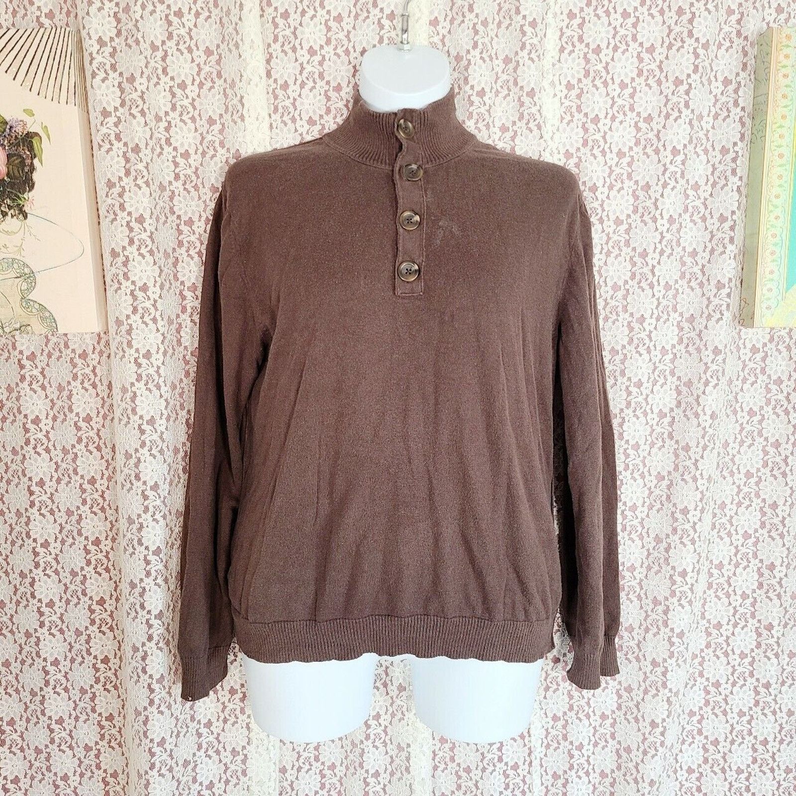 Banana Republic Banana republic faded brown pullover knit sweater Size large Size US L / EU 52-54 / 3 - 1 Thumbnail