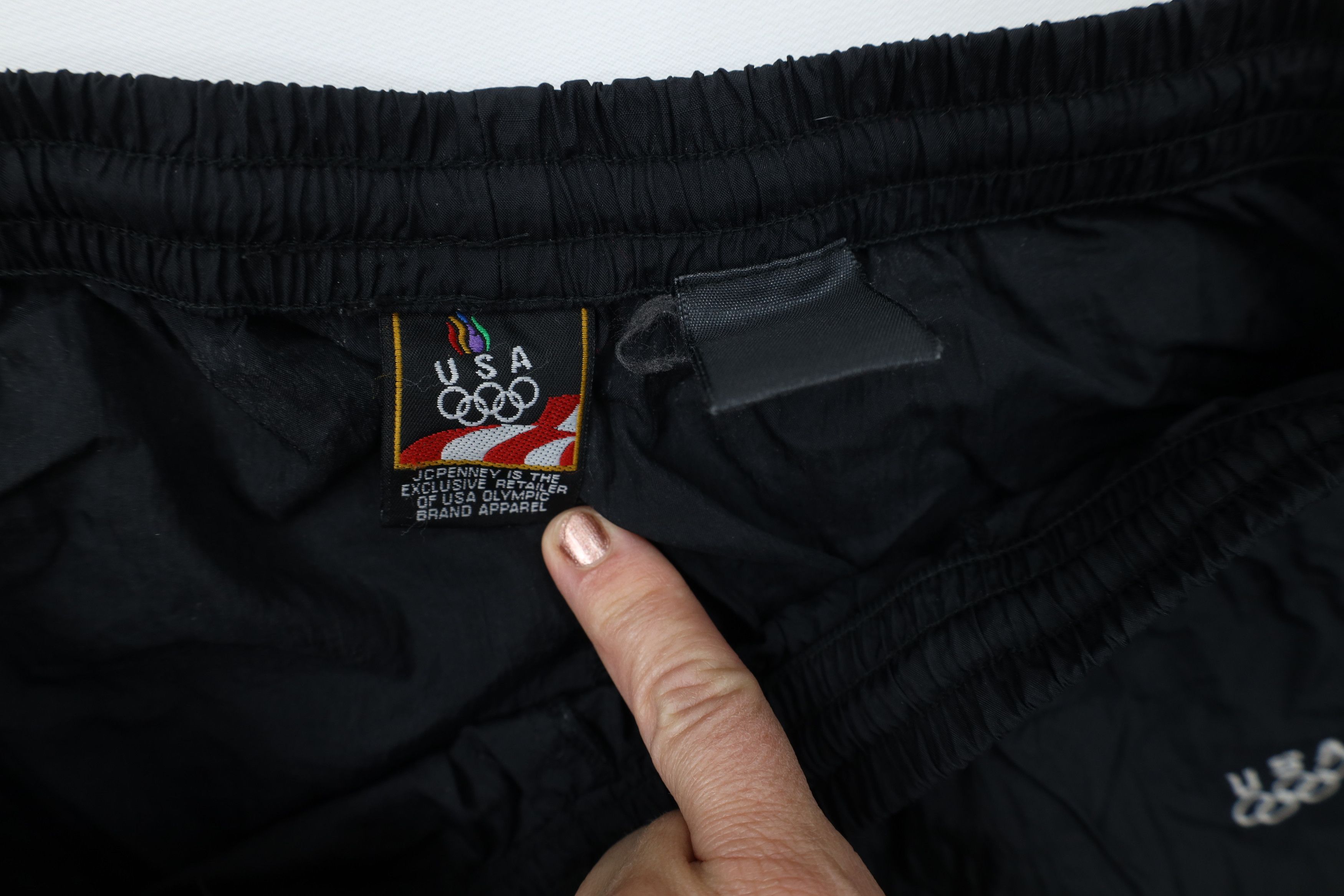 Vintage Vintage 90s USA Olympics Windbreaker Joggers Pants Black Size US 34 / EU 50 - 11 Thumbnail