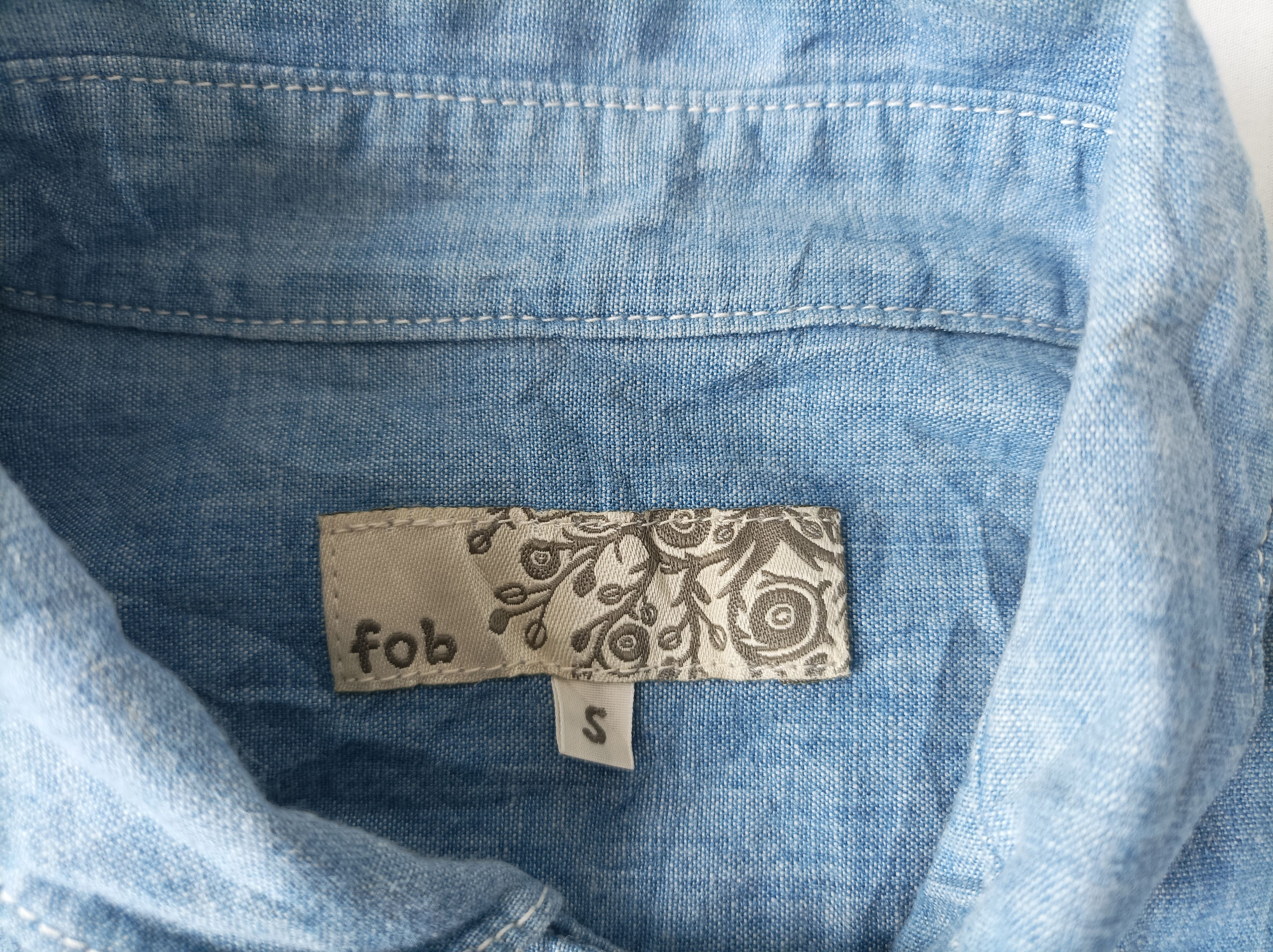 FOB Factory (S345) FOB Studio Ecru Chambray Work Shirt S Size S / US 4 / IT 40 - 4 Thumbnail