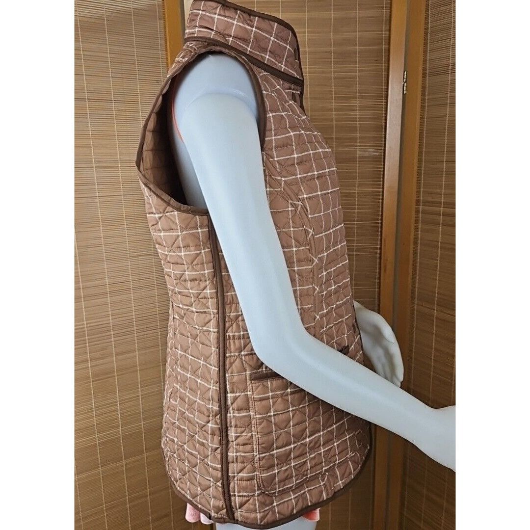 Lands' End Lands End Reversible Vest Womens M Brown Plaid Diamond Prima Size M / US 6-8 / IT 42-44 - 7 Thumbnail