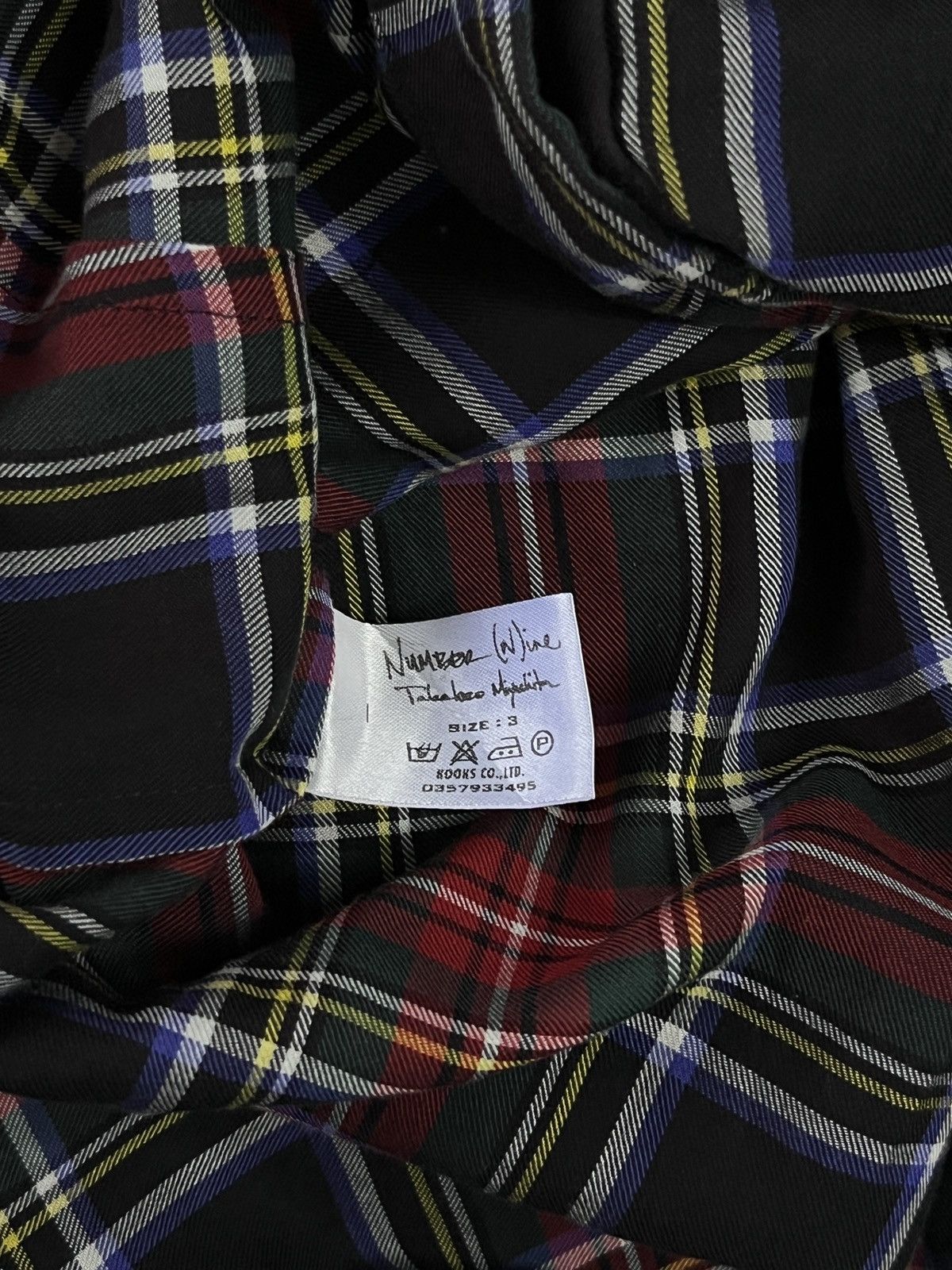 Number (N)ine Number (N)ine S/S'O5 "Nightcrawler" Wire-Lined Plaid Shirt. Size US L / EU 52-54 / 3 - 9 Thumbnail