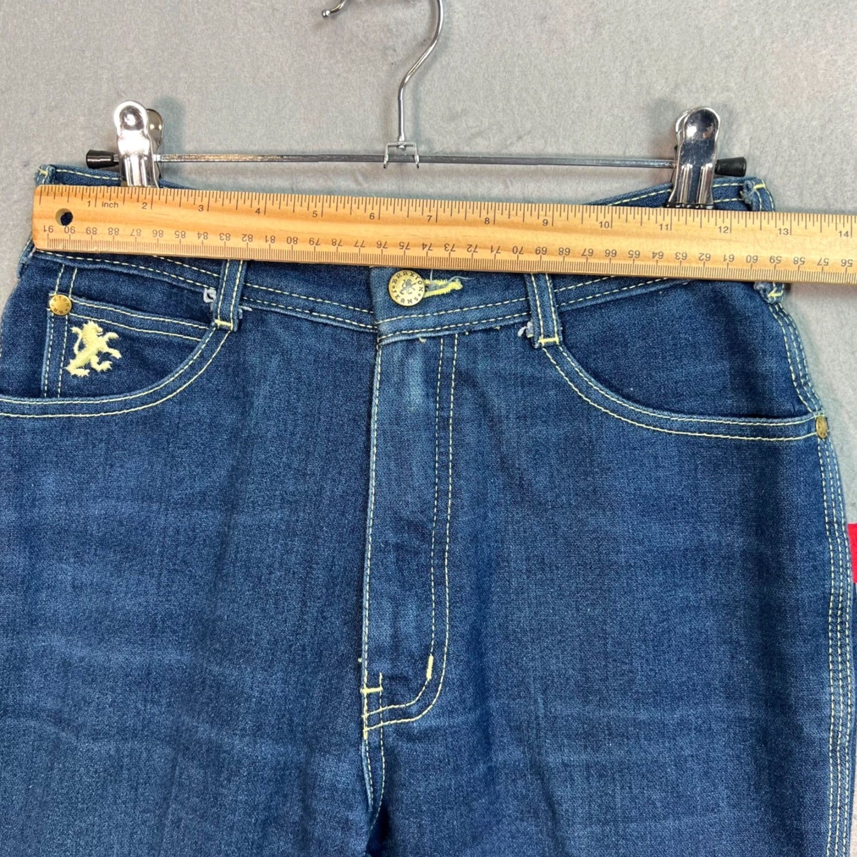 Denime Branton Stretch Jeans Womens Size 10 Dark Wash Denim Cowgirl Straight Leg Size 32" / US 10 / IT 46 - 6 Thumbnail
