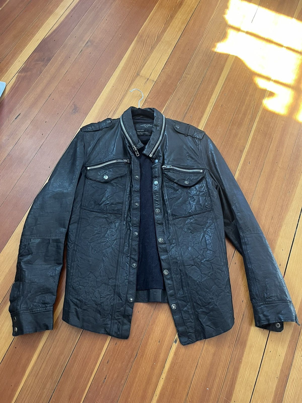 Allsaints All Saints Leather Jacket Size US L / EU 52-54 / 3 - 2 Thumbnail