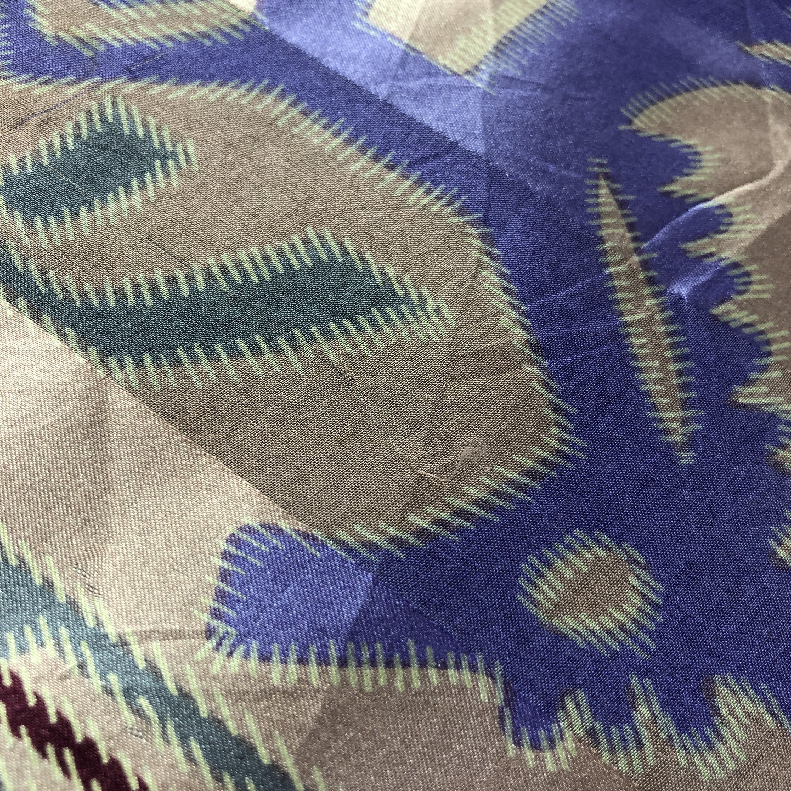 Japanese Brand Native Navajo Design Slit Thread Silk Scarf M832 Size ONE SIZE - 9 Thumbnail