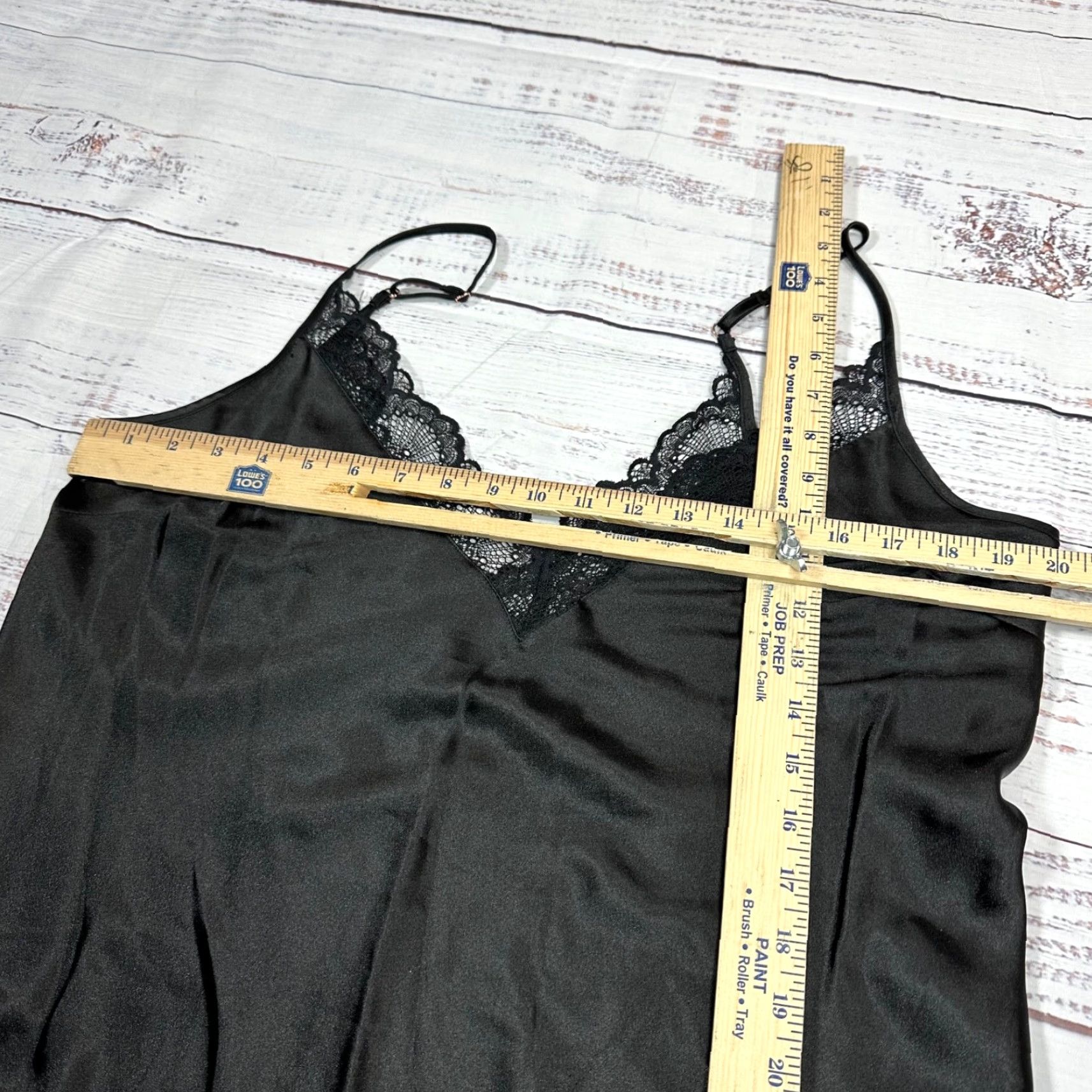 Vintage INC International Concepts Camisole Slip Top Black Lace Neck Womens M Size M / US 6-8 / IT 42-44 - 3 Thumbnail