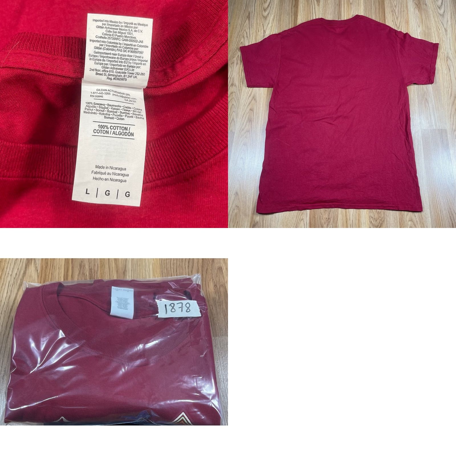 Gildan Gildan T-Shirt Mens L Red CrewNeck Ultra Cotton Zion Canyon National Park Size US L / EU 52-54 / 3 - 8 Thumbnail