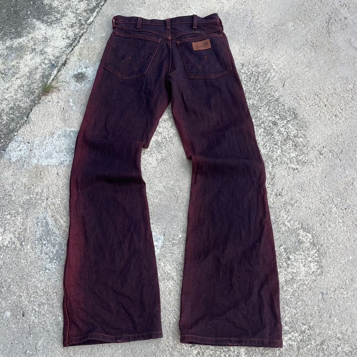 Le Grande Bleu (L.G.B.) Rare Flare Wrangler Japan Red Hue Denim Rare Overdyed Wash Size US 29 - 6 Thumbnail