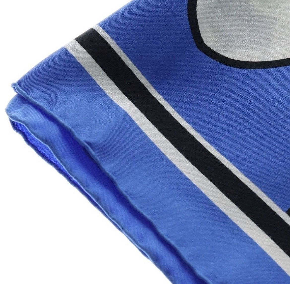 Chrome Hearts Chrome Hearts CH Cross Print Silk Scarf White/Blue Size ONE SIZE - 6 Thumbnail