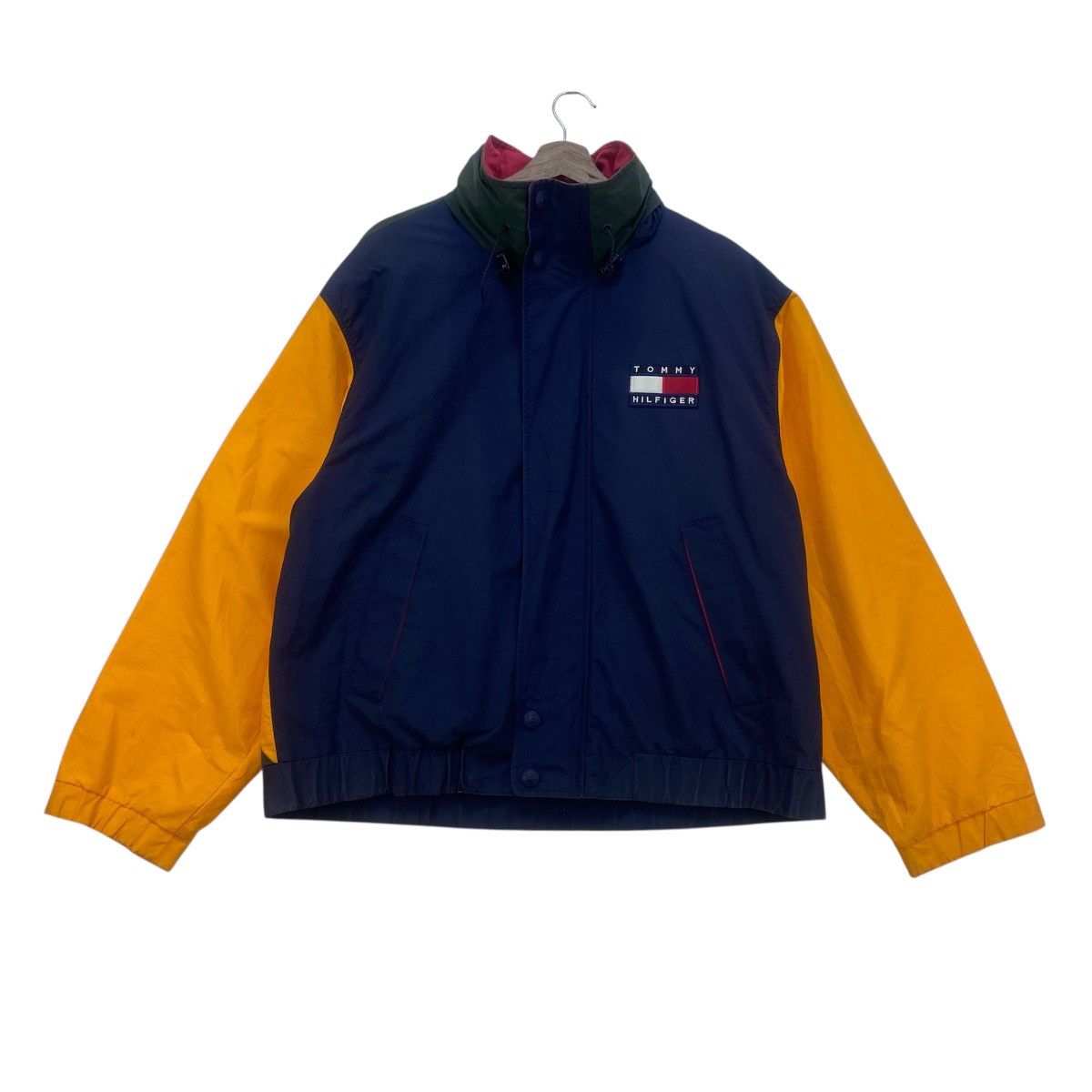 Tommy Hilfiger 🔥 Tommy Hilfiger Big Logo Color Block Jacket Size US L / EU 52-54 / 3 - 3 Thumbnail