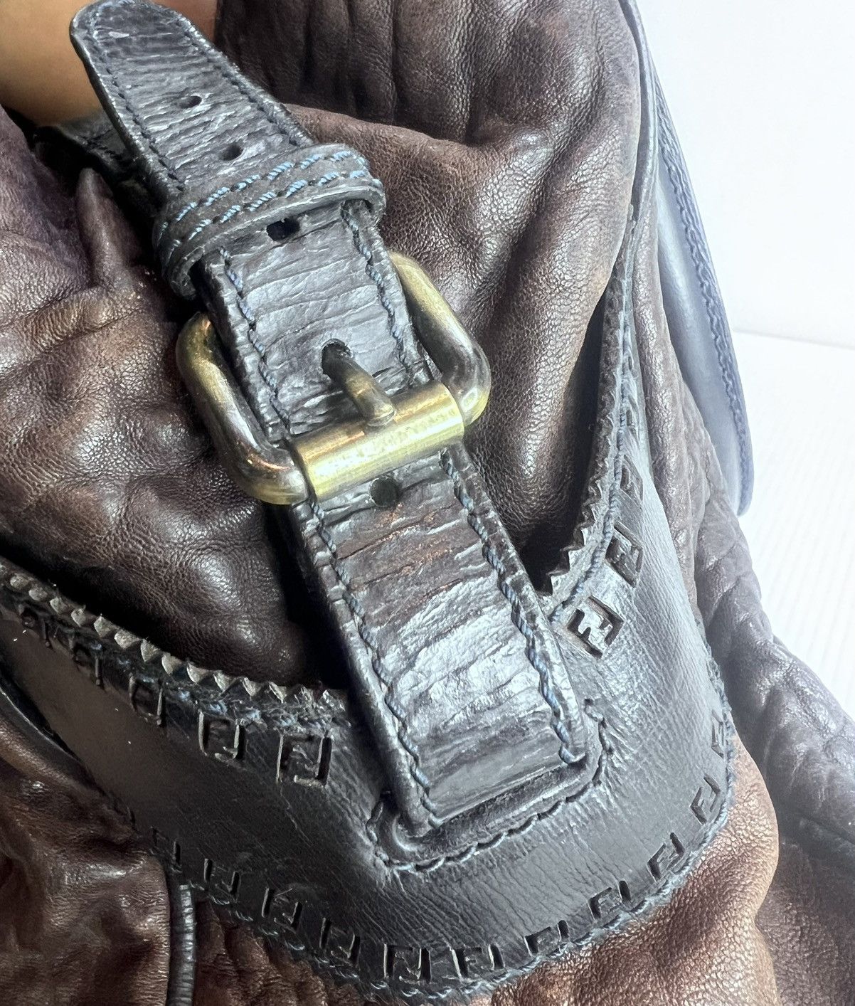 Fendi Fendi Etniko Grained Leather Vintage Bag Size ONE SIZE - 4 Thumbnail