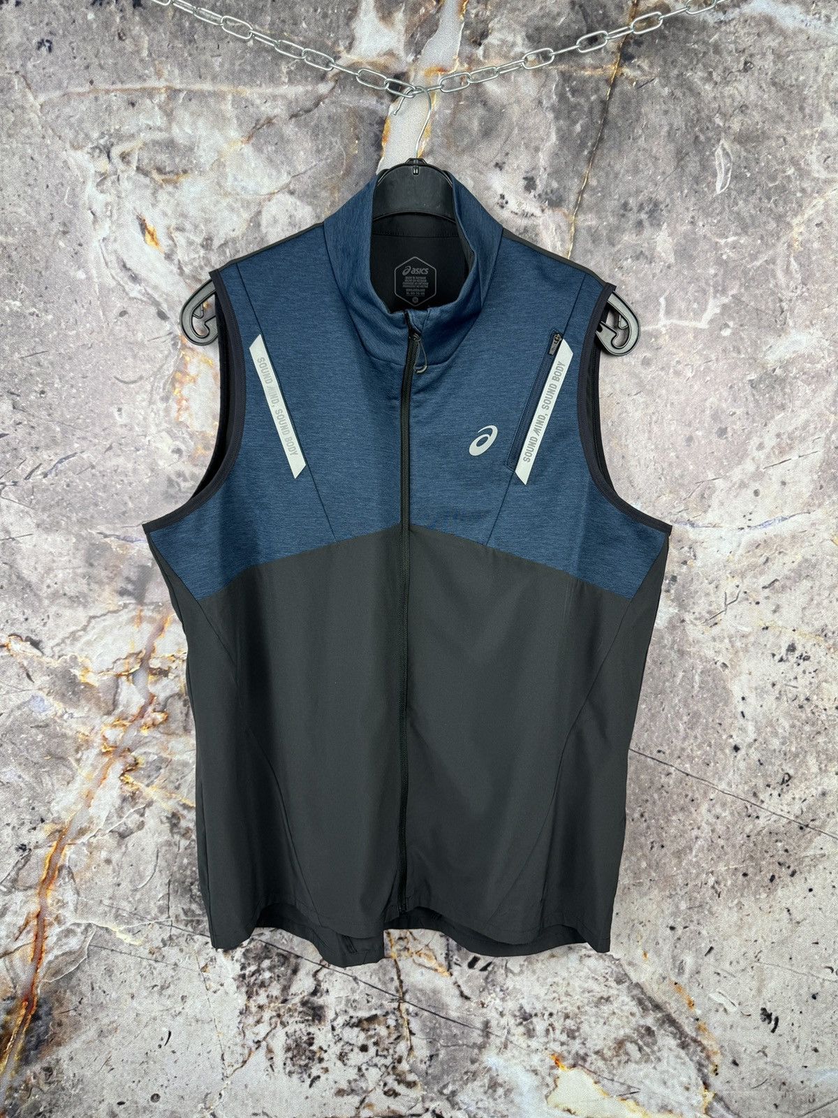 Asics Men’s ASICS Vest Black Blue Streetwear Size XL Size US XL / EU 56 / 4 - 1 Thumbnail