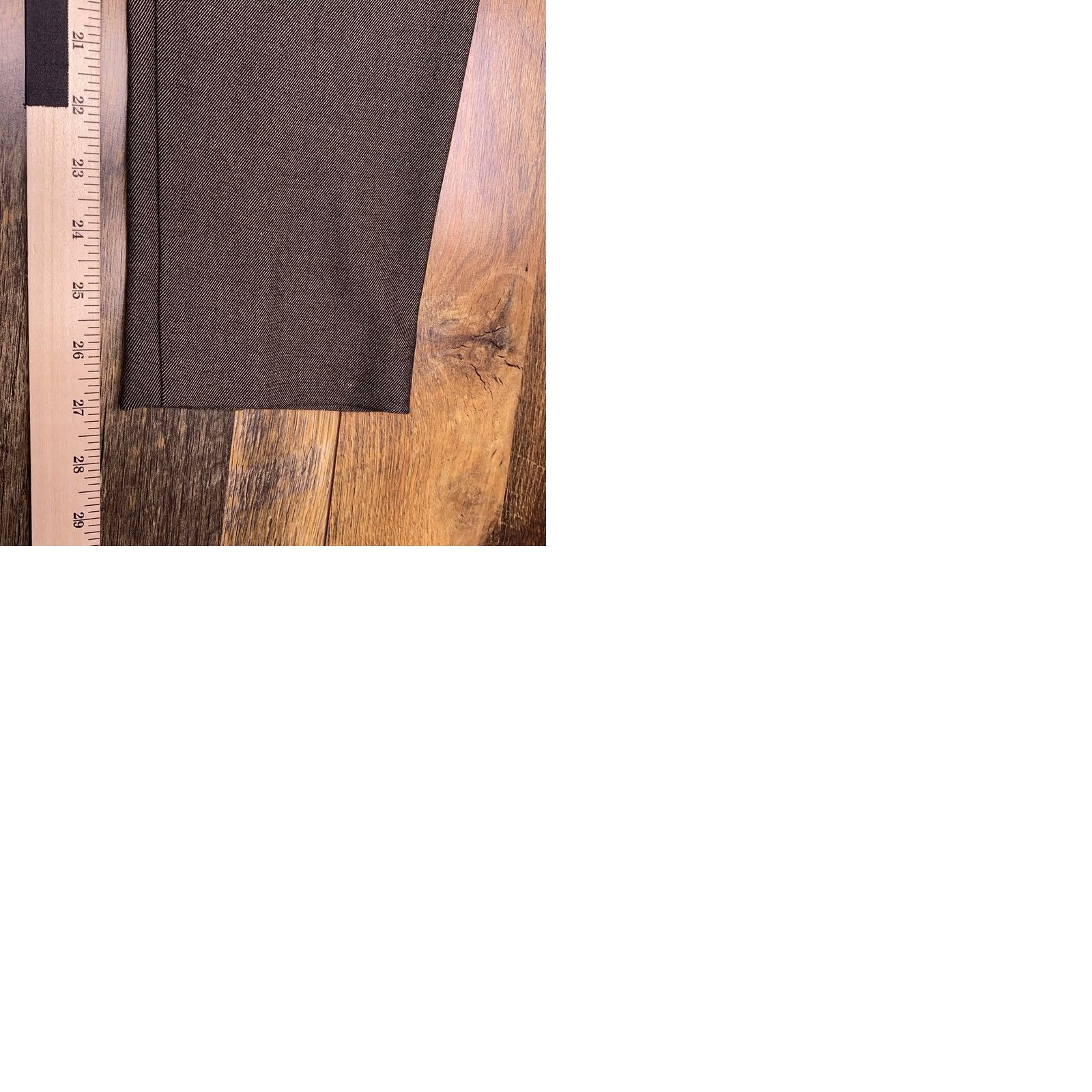 Ann Taylor Ann Taylor Pants Slim Ankle High Rise Bi Stretch 27in Inseam Brown Solid Polyester Blend Workwear City Mens? Women's? Size 36" / US 14 / IT 50 - 9 Thumbnail