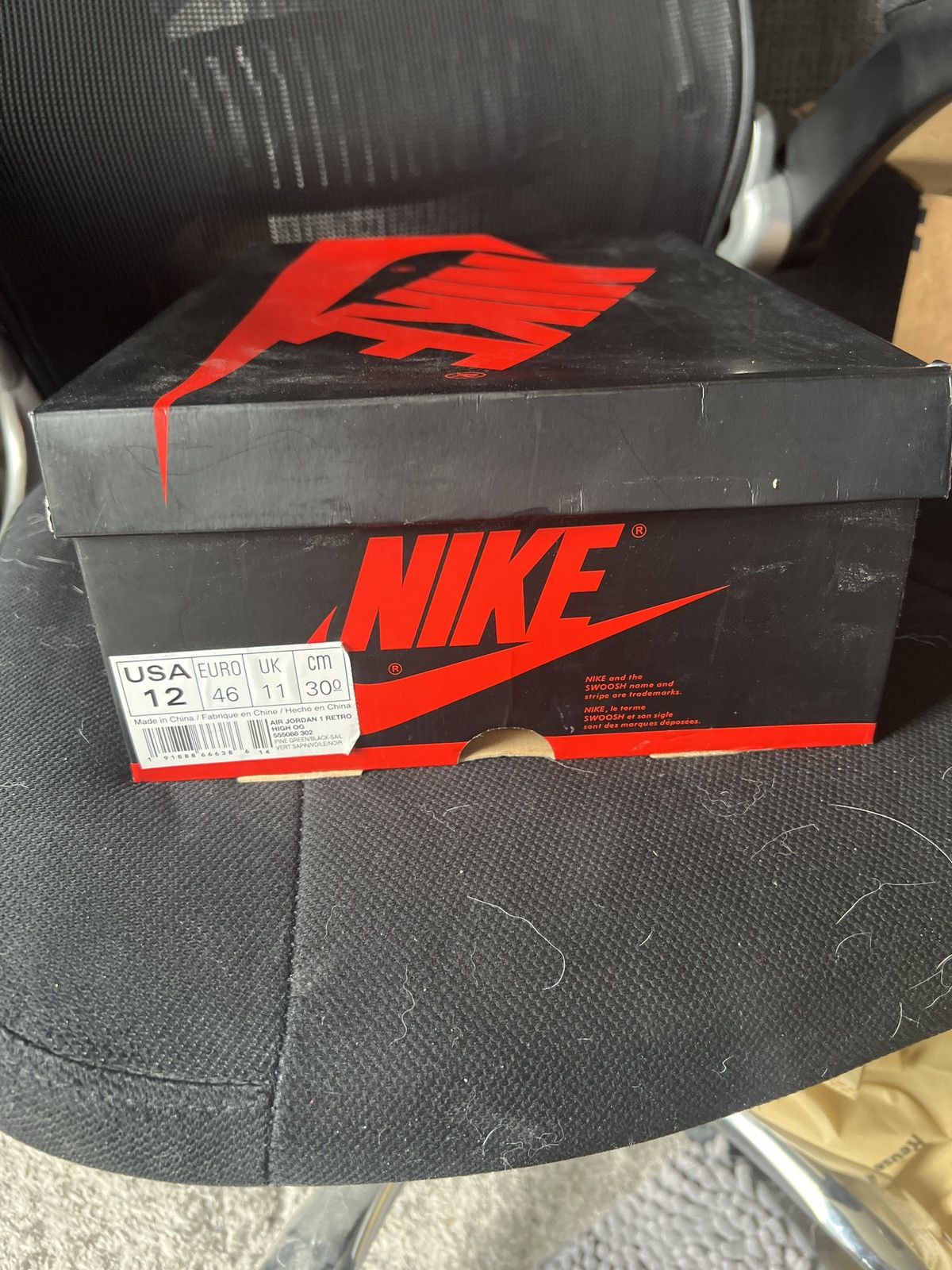 Jordan Brand × Nike Nike Air Jordan 1 Retro High OG Pine Green Sneakers Size US 12 / EU 45 - 10 Thumbnail