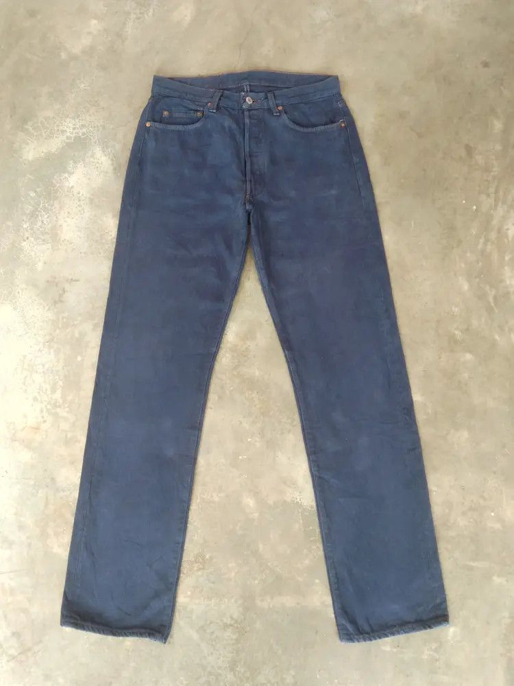 Levi's × Vintage 90s Vintage Levis 501 Made In USA Straight Leg Jeans 31x34 Size US 31 - 1 Thumbnail