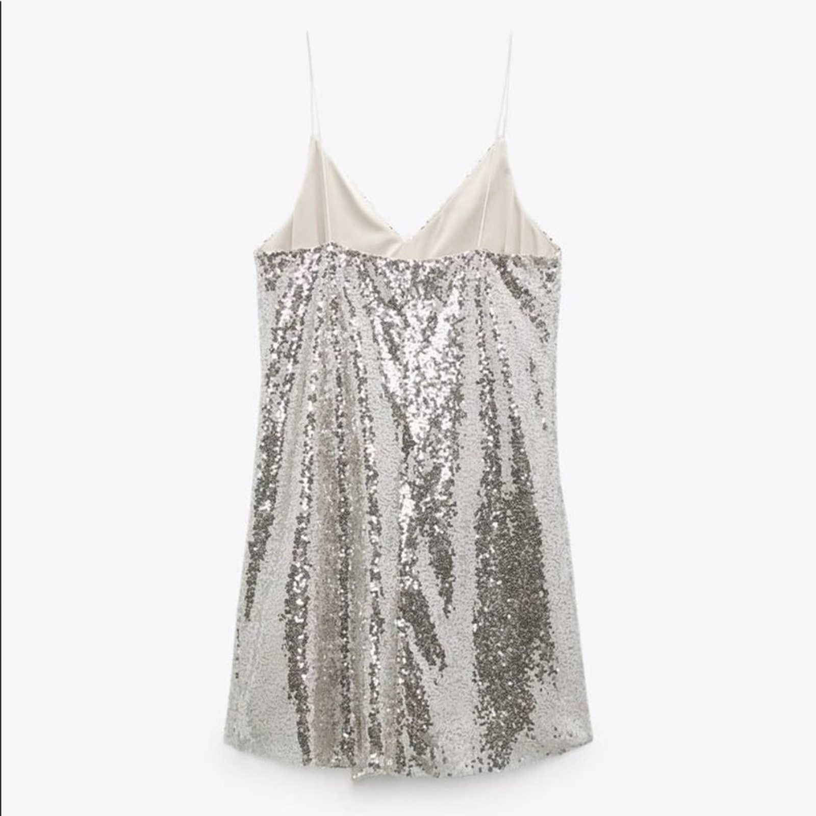 Zara ZARA BLOGGER FAVORITE KNOTTED SEQUIN DRESS Size XS / US 0-2 / IT 36-38 - 14 Thumbnail