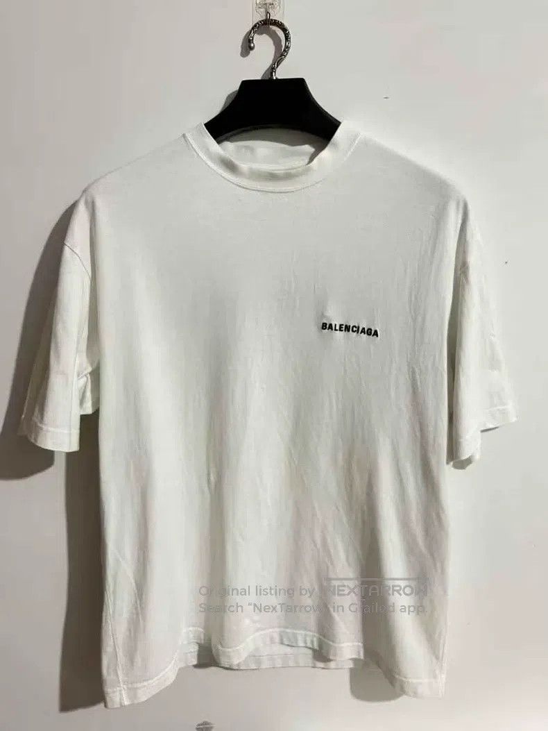 Balenciaga Balenciaga White Logo Short Sleeve T-Shirt Size US XS / EU 42 / 0 - 1 Thumbnail