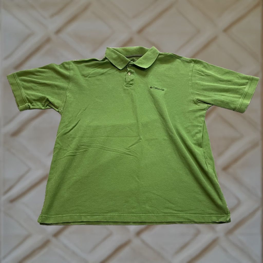 Vintage Columbia Polo Shirt Mens Large Green Cotton Golf Preppy Chest Logo Collar Shirt Short Sleeve Casual Size US L / EU 52-54 / 3 - 1 Thumbnail
