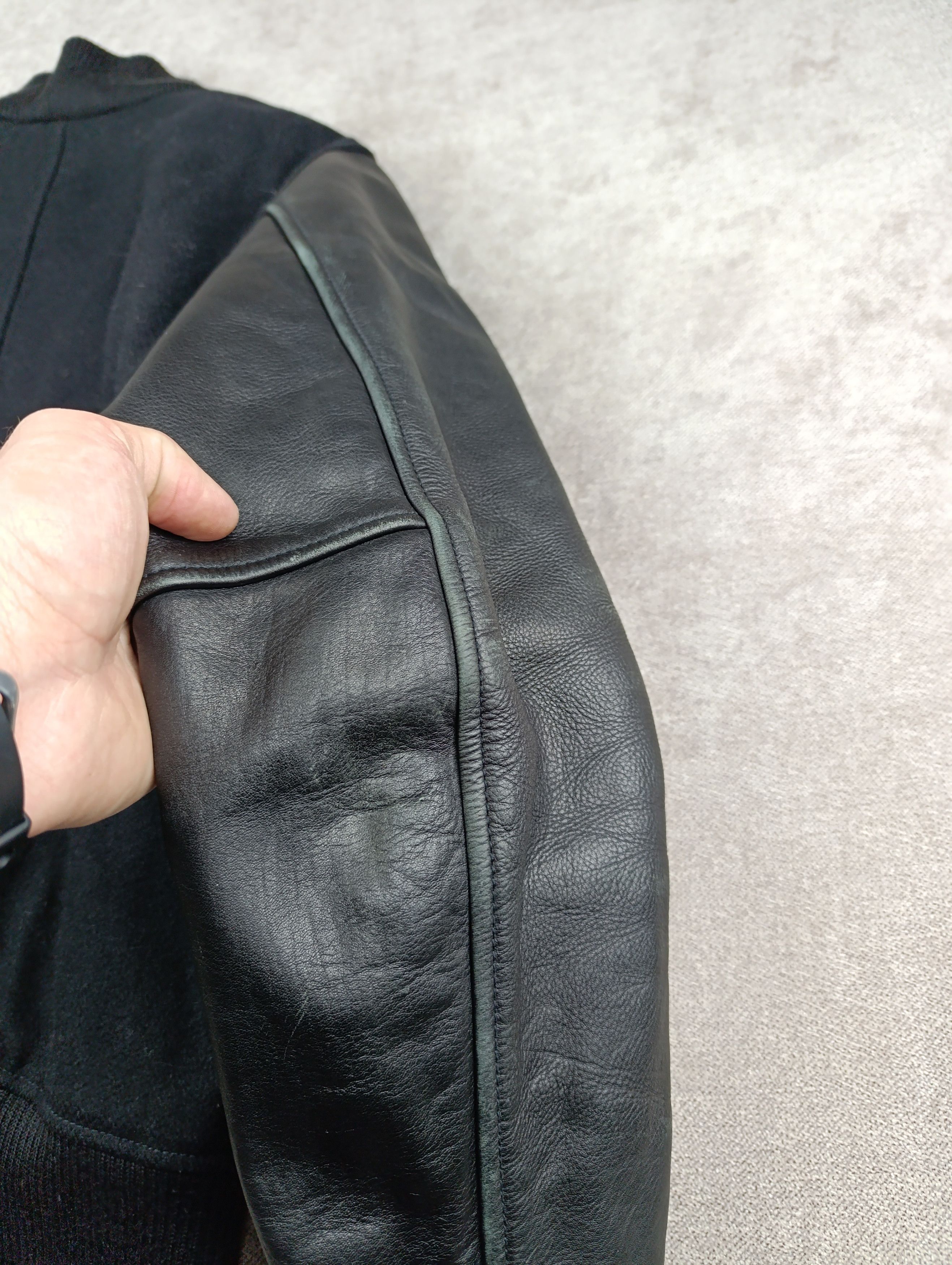 Lacoste Lacoste Live Black Leather Varsity Wool Jacket Mens Size US M / EU 48-50 / 2 - 16 Thumbnail