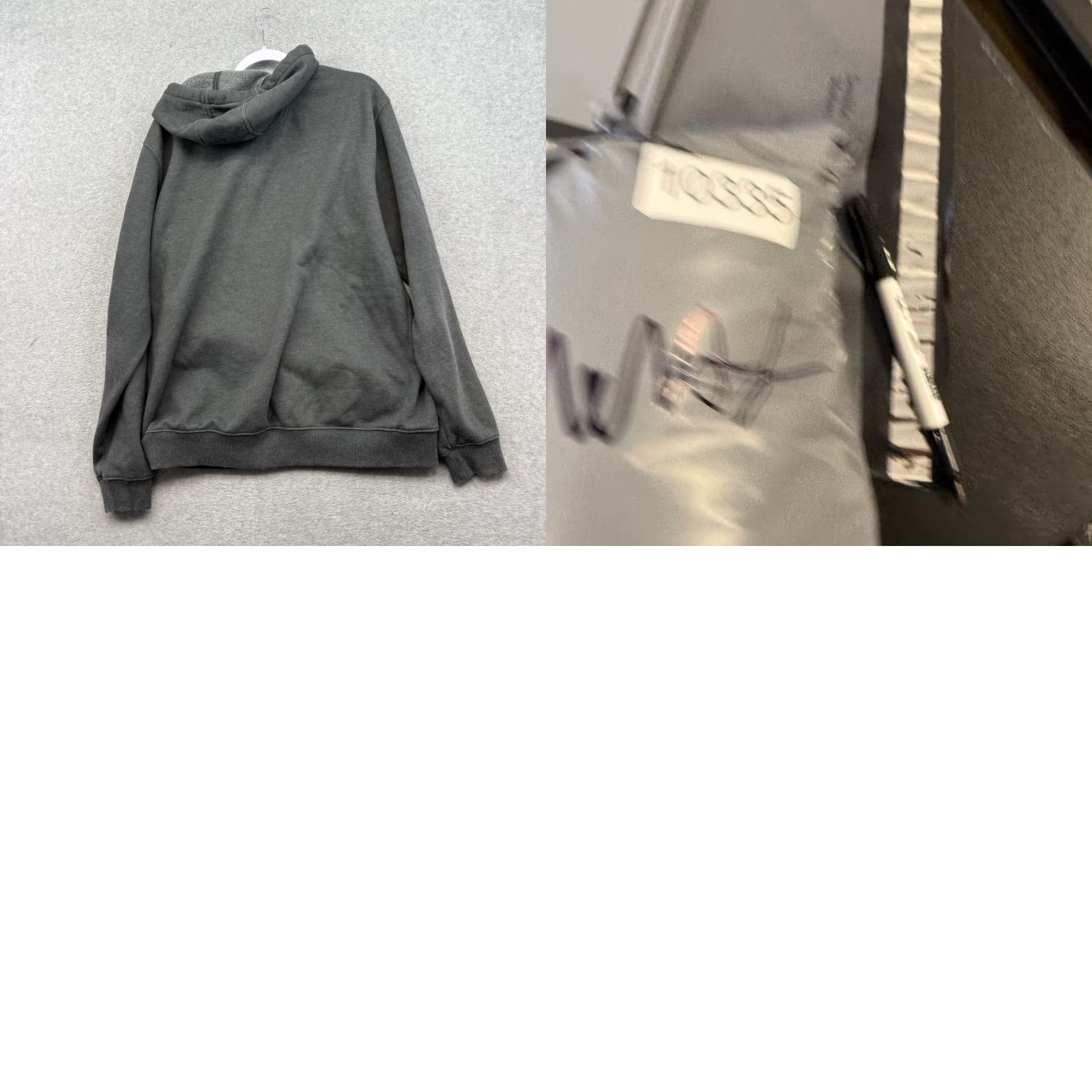 Carhartt Carhartt Hoodie Mens Large Gray Regular Pullover Hooded Logo Workwear Distressed 90s Grunge Rain Defender Big Logo C Size US L / EU 52-54 / 3 - 8 Thumbnail