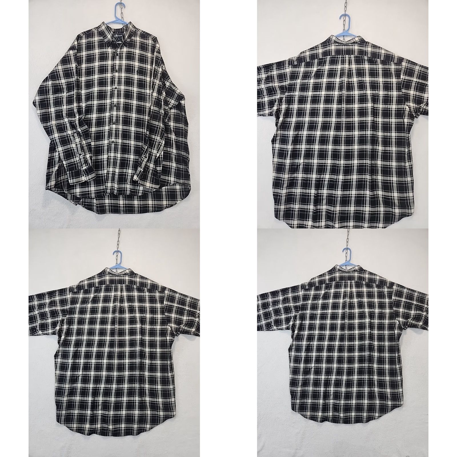 Ralph Lauren Ralph Lauren Light Weight Flannel Black Plaid BLAKE Men's XL Shirt Regular Button-Up Collared Long Sleeve Preppy Vintage: No, N/A Size US XL / EU 56 / 4 - 9 Thumbnail