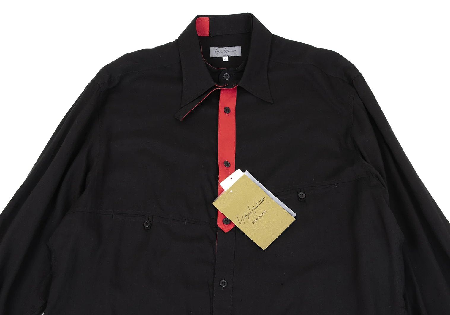 Yohji Yamamoto Yohji Yamamoto Bi-Color Collar Shirt Size US XL / EU 56 / 4 - 2 Thumbnail