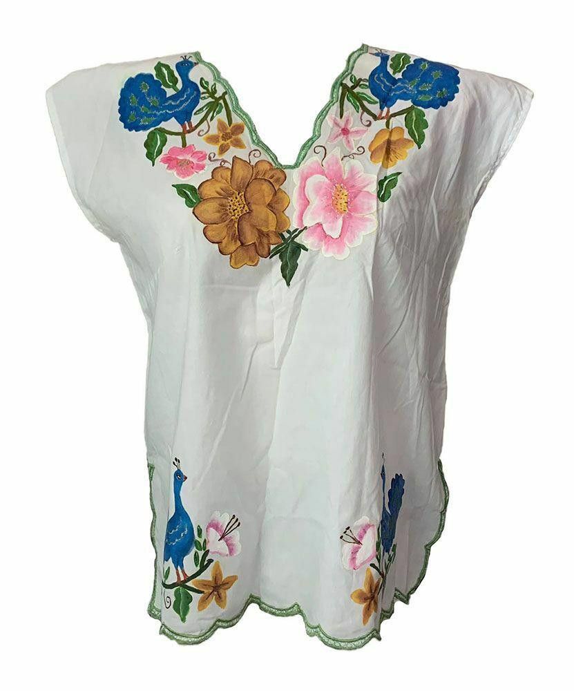 Designer Used White Hand Made Blouse L Size L / US 10 / IT 46 - 1 Thumbnail