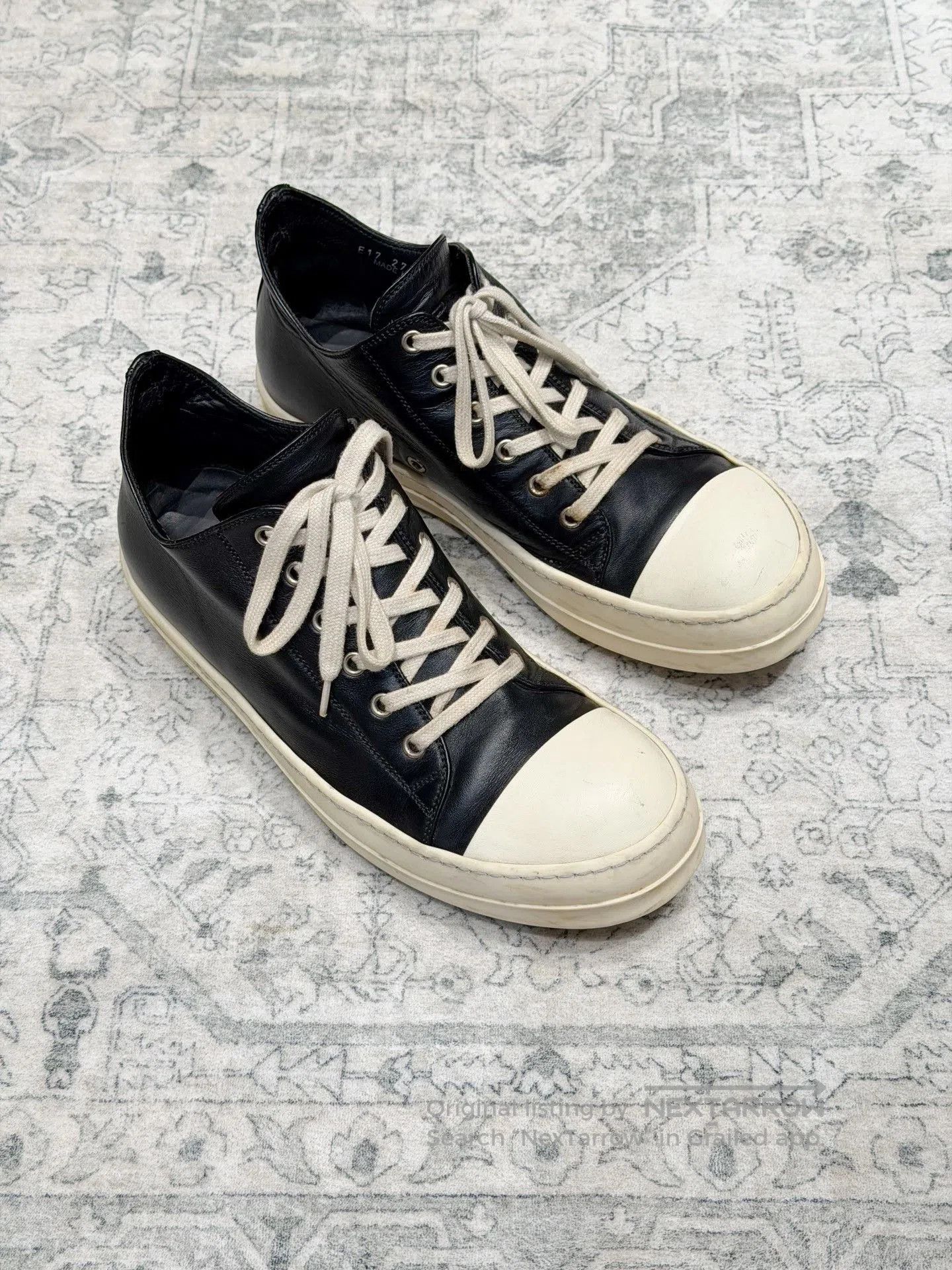 Rick Owens Rick Owens Converse Black White Leather. Size US 9 / EU 42 - 1 Thumbnail