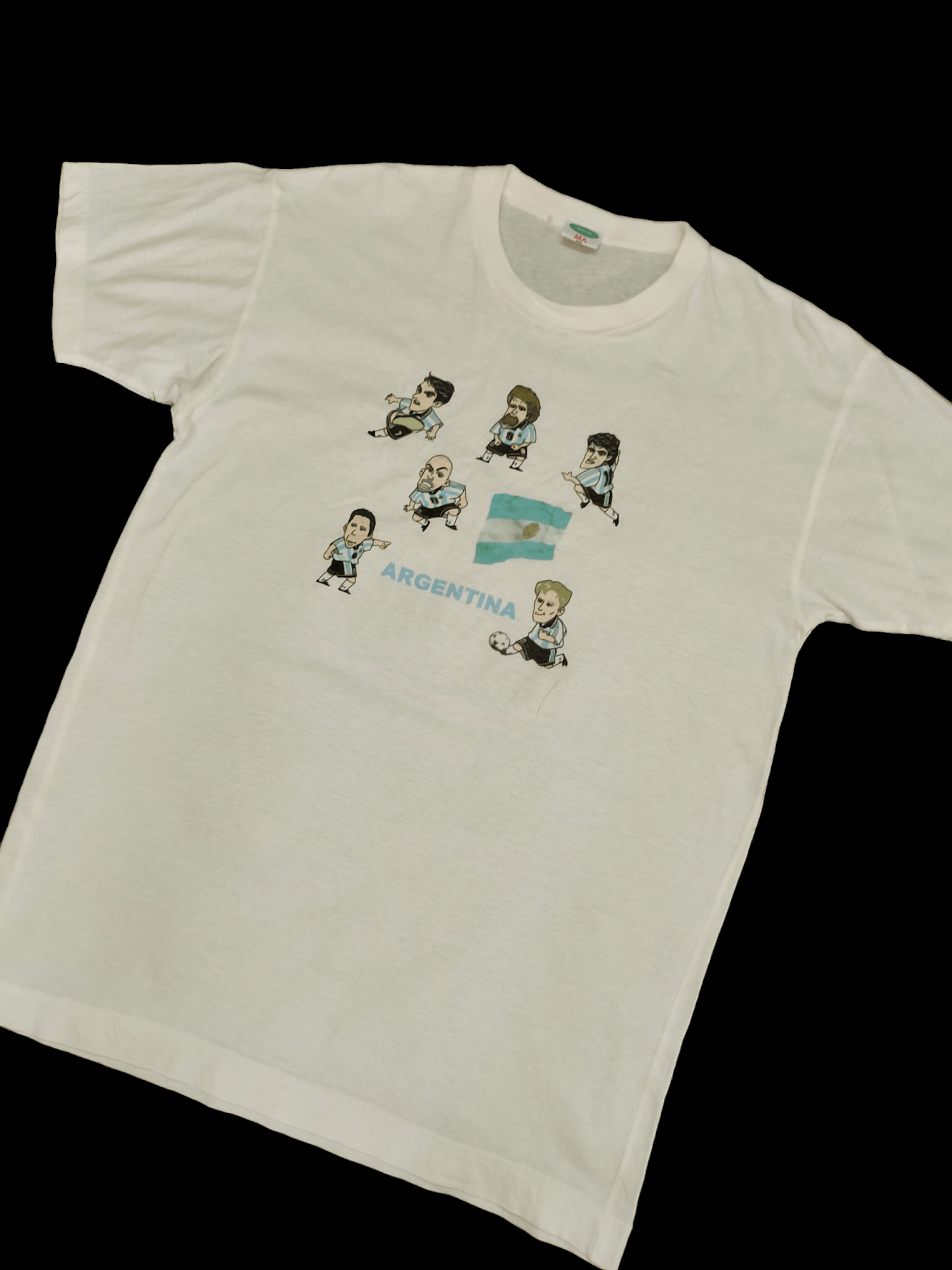Vintage Vintage 90s Legendary Argentina Players caricature T-Shirt Size US M / EU 48-50 / 2 - 1 Thumbnail