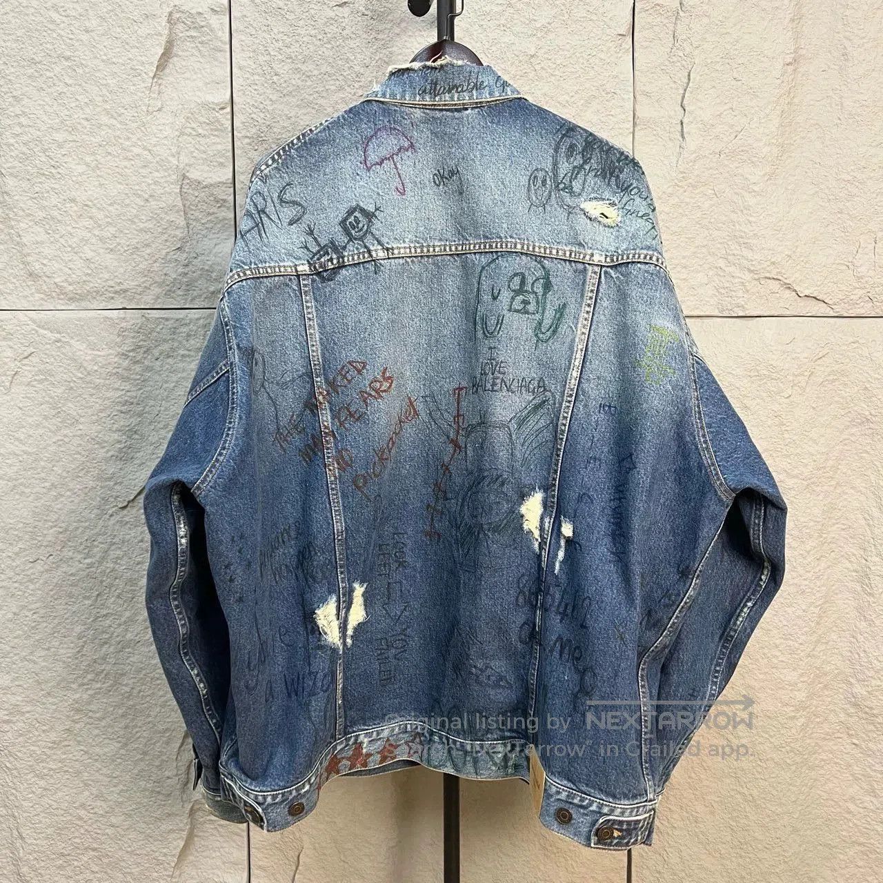 Balenciaga balenciaga graffiti print denim jacket size s. Size US M / EU 48-50 / 2 - 2 Thumbnail