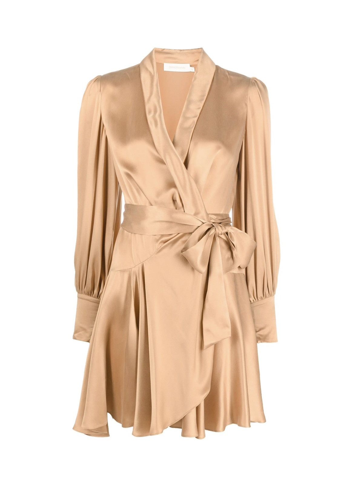 Zimmermann Zimmermann Dusty Pink Silk Classic Wrap Mini Dress Size S / US 4 / IT 40 - 9 Thumbnail