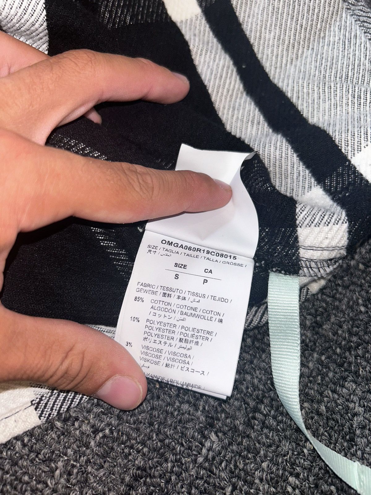Off-White Offwhite checked flannel Size US S / EU 44-46 / 1 - 6 Thumbnail