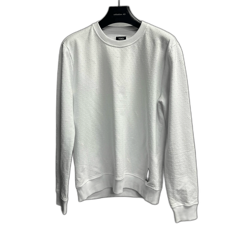 Fendi Fendi White Long Sleeve Crewneck Sweatshirt Size US L / EU 52-54 / 3 - 1 Thumbnail