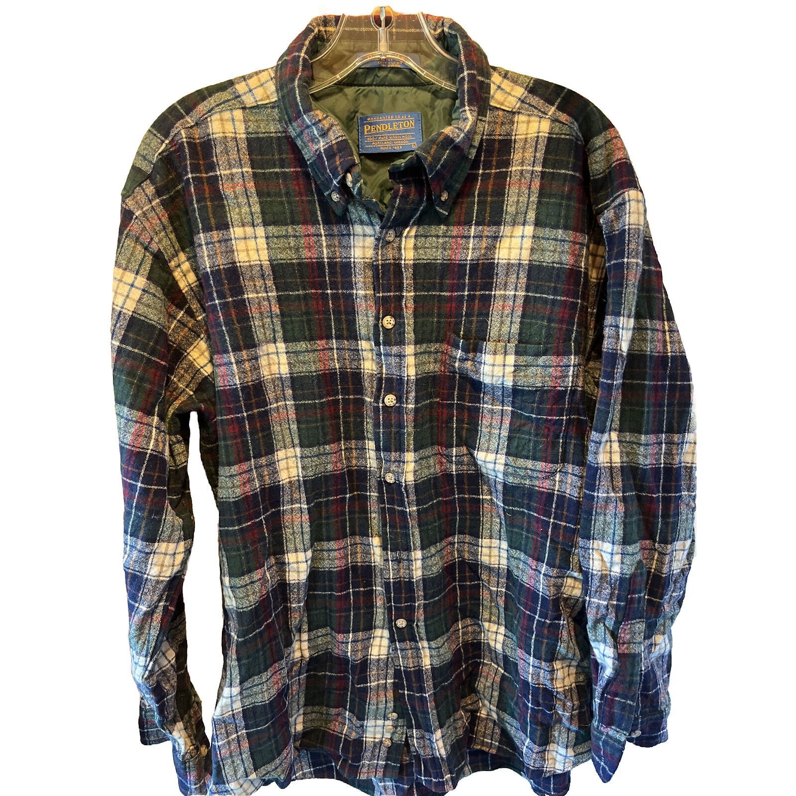 Pendleton Pendleton Men’s L Multicolored Plaid LS Wool Flannel Shirt Size US L / EU 52-54 / 3 - 1 Thumbnail