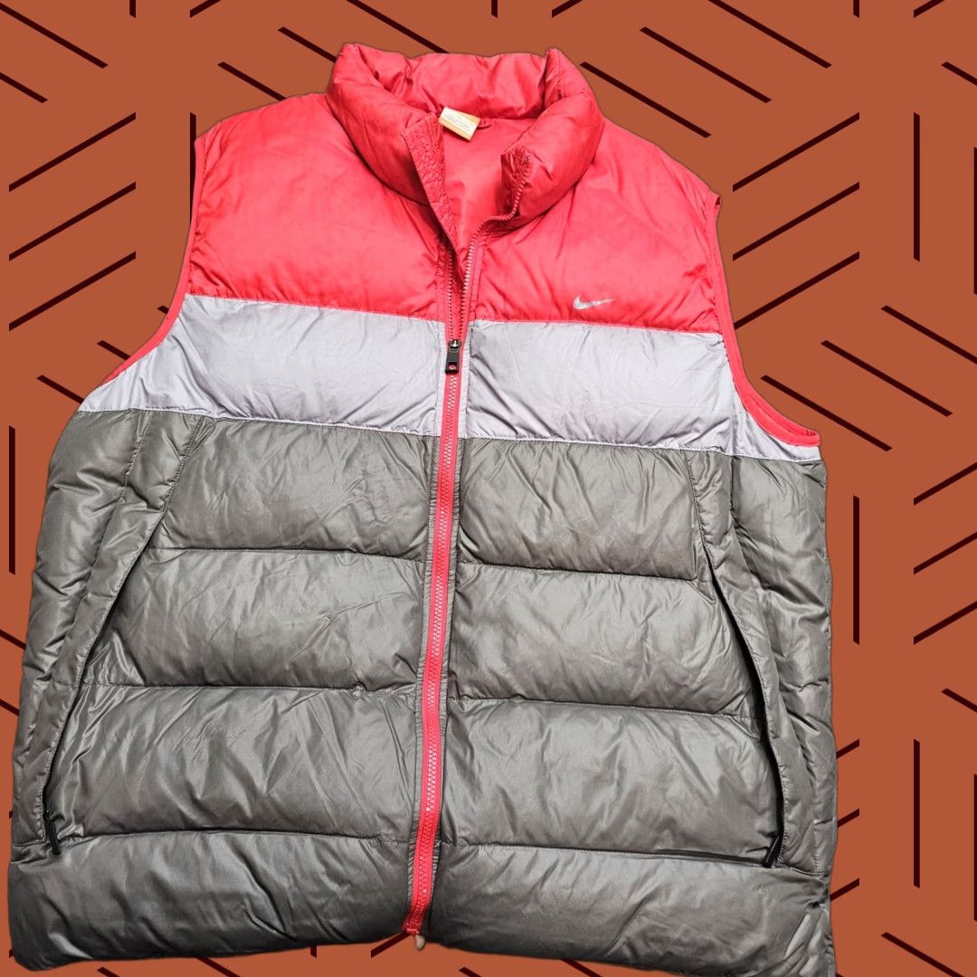 Nike Nike Goose Down Puffer Vest Men 2XL Red Gray The Athletic Dept Feather 550 Gilet Size US XXL / EU 58 / 5 - 1 Thumbnail