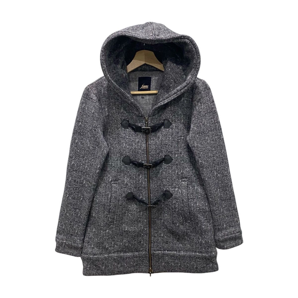 Tornado Mart Vintage Tornado Mart Femme Tweed Duffle Coat Jacket Grey Size US S / EU 44-46 / 1 - 1 Thumbnail