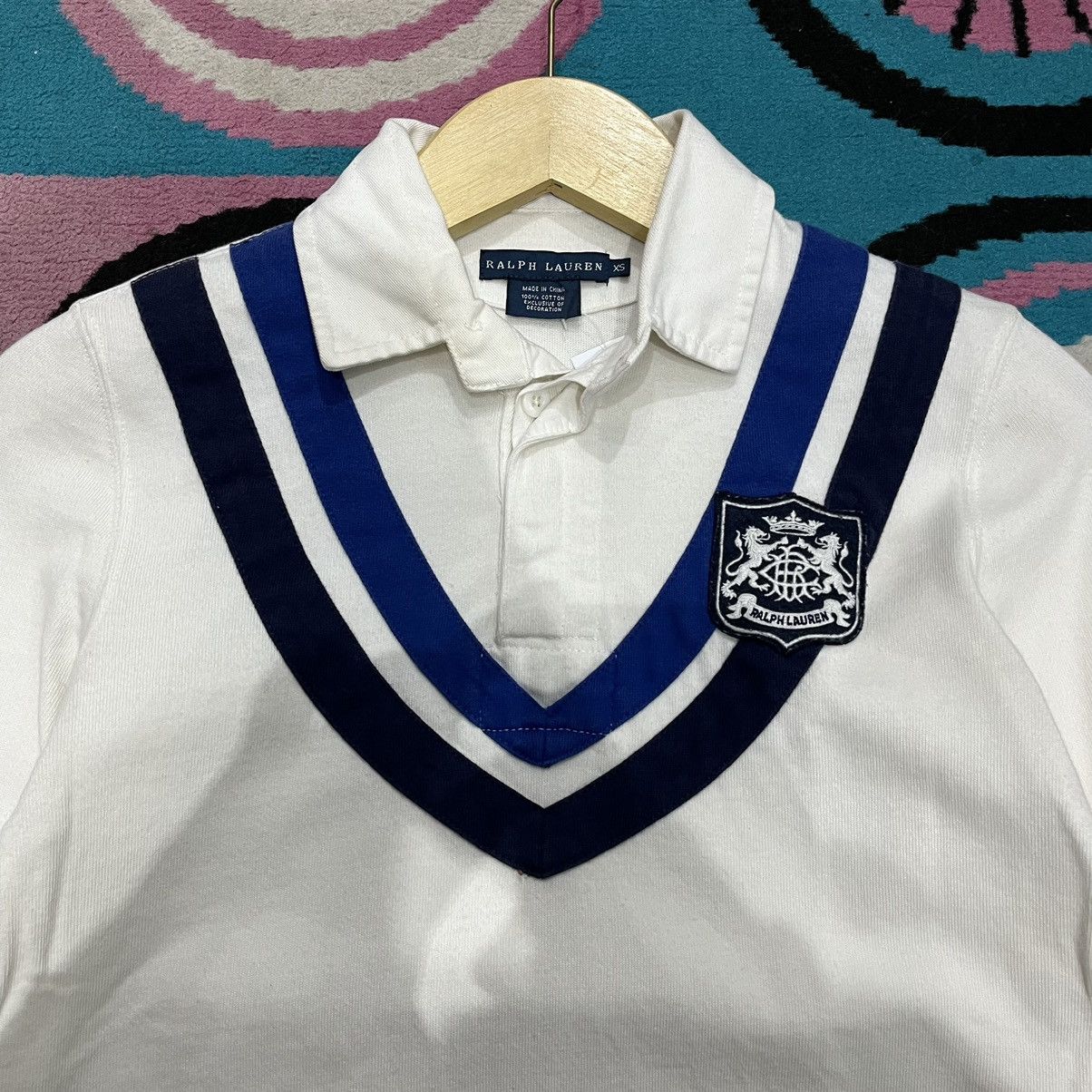Polo Ralph Lauren × Rugby Ralph Lauren × Vintage Rare vintage Ralph Lauren 90's Rugby white Size US XS / EU 42 / 0 - 2 Thumbnail