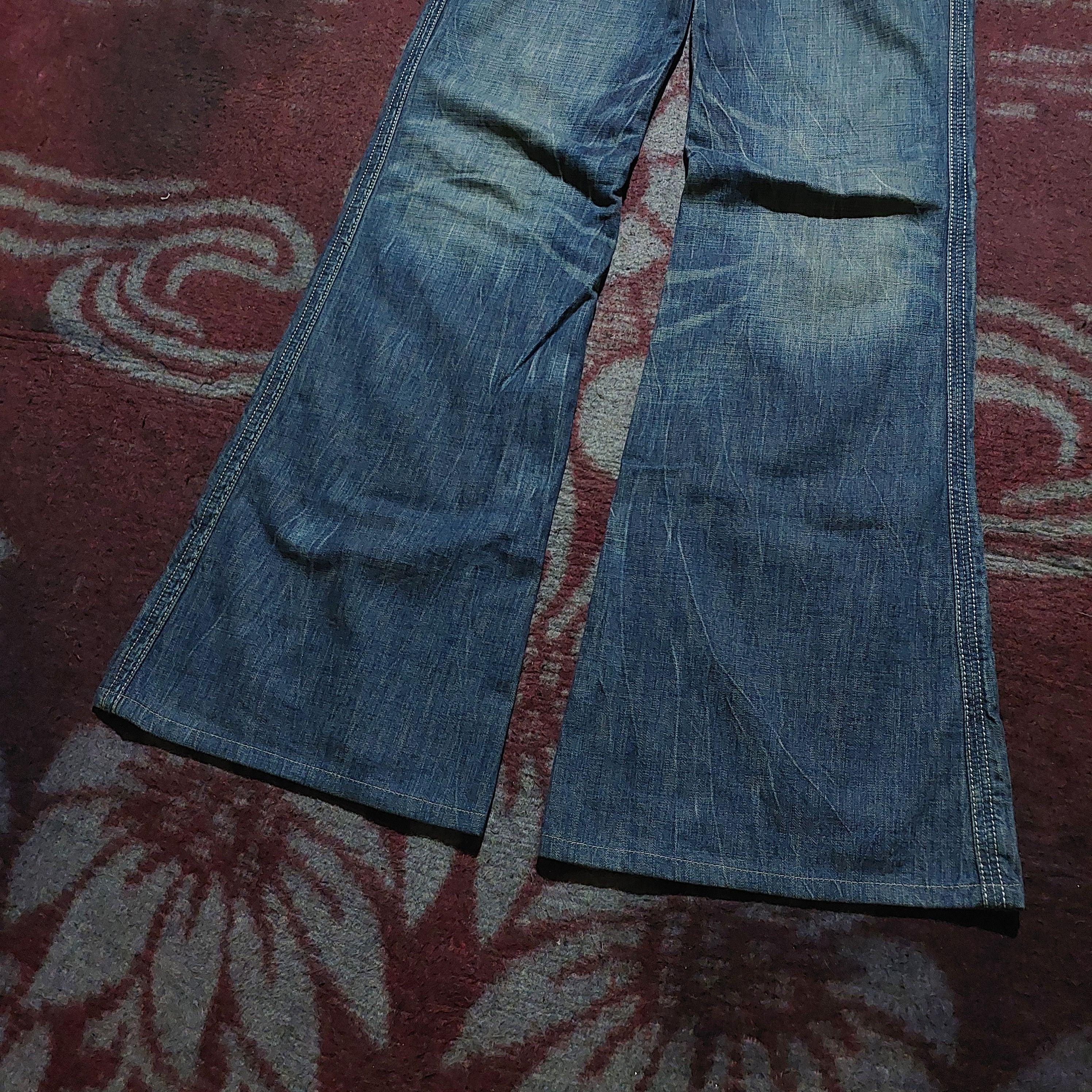 GOA Brapper japanese faded wash blue jeans super flared Size US 27 - 5 Thumbnail