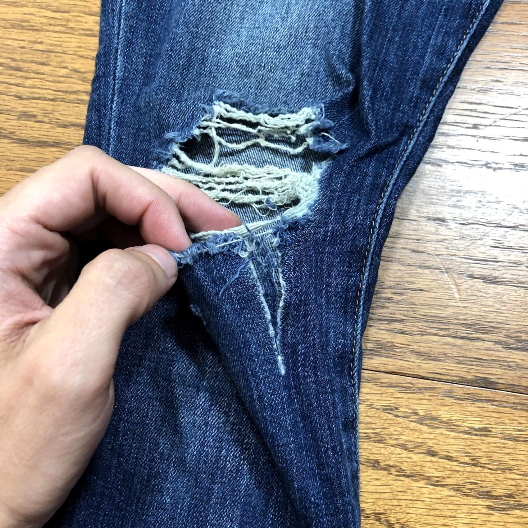 Vintage Joe's Jeans Blue Denim Pants Jeans Slim Distressed 27x29 Womens Mid Rise 5-Pocket Denim Blue Baggy Classic Modern Bohemian City USA 27x29 Womens Size 27" / US 4 / IT 40 - 4 Thumbnail