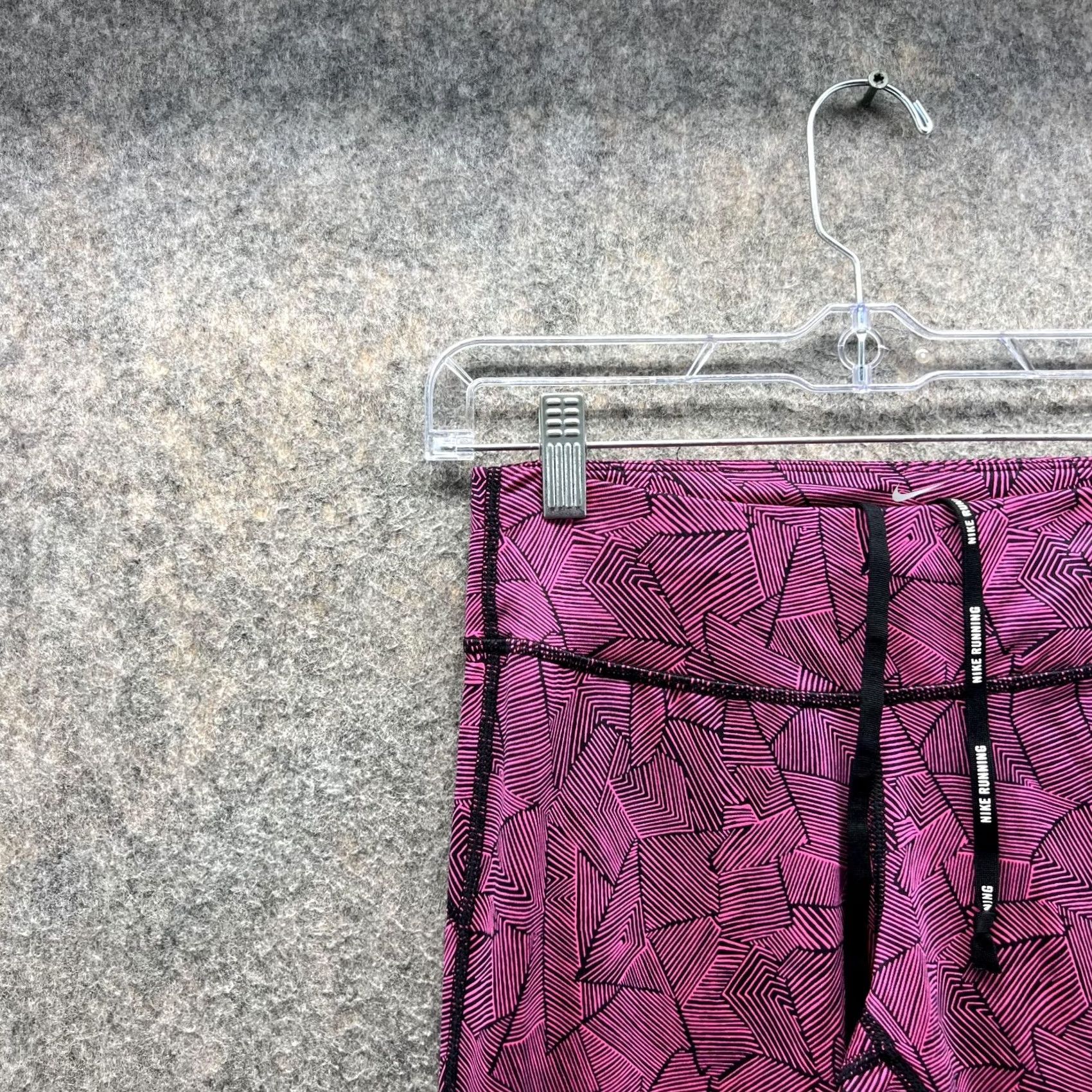 Nike Nike Dri-FIT Pants Women Small Purple Athletic Training Lightweight Polyester Leggings Size 28" / US 6 / IT 42 - 3 Thumbnail