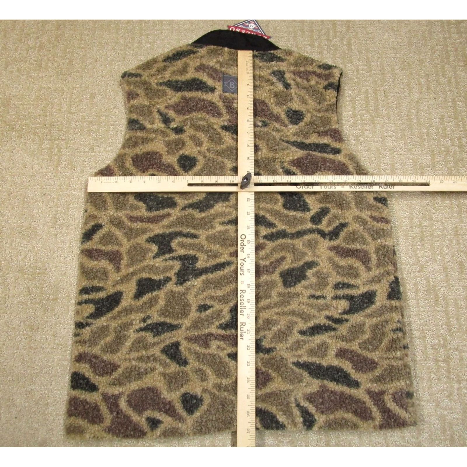 Vintage Burlebo Vest Men Medium Brown Camouflage Sherpa Fleece Full Zip Hunting Outdoors Jacket/Coat Mid-Length Vin? Size US M / EU 48-50 / 2 - 4 Thumbnail