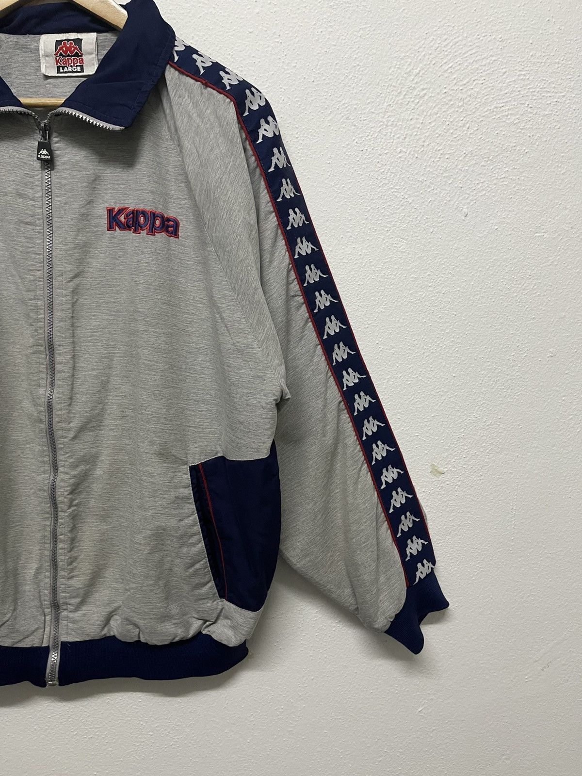 Kappa × Vintage 90s KAPPA SIDETAPE TRACKTOP LIGHT JACKET OG DESIGN Size US L / EU 52-54 / 3 - 4 Thumbnail