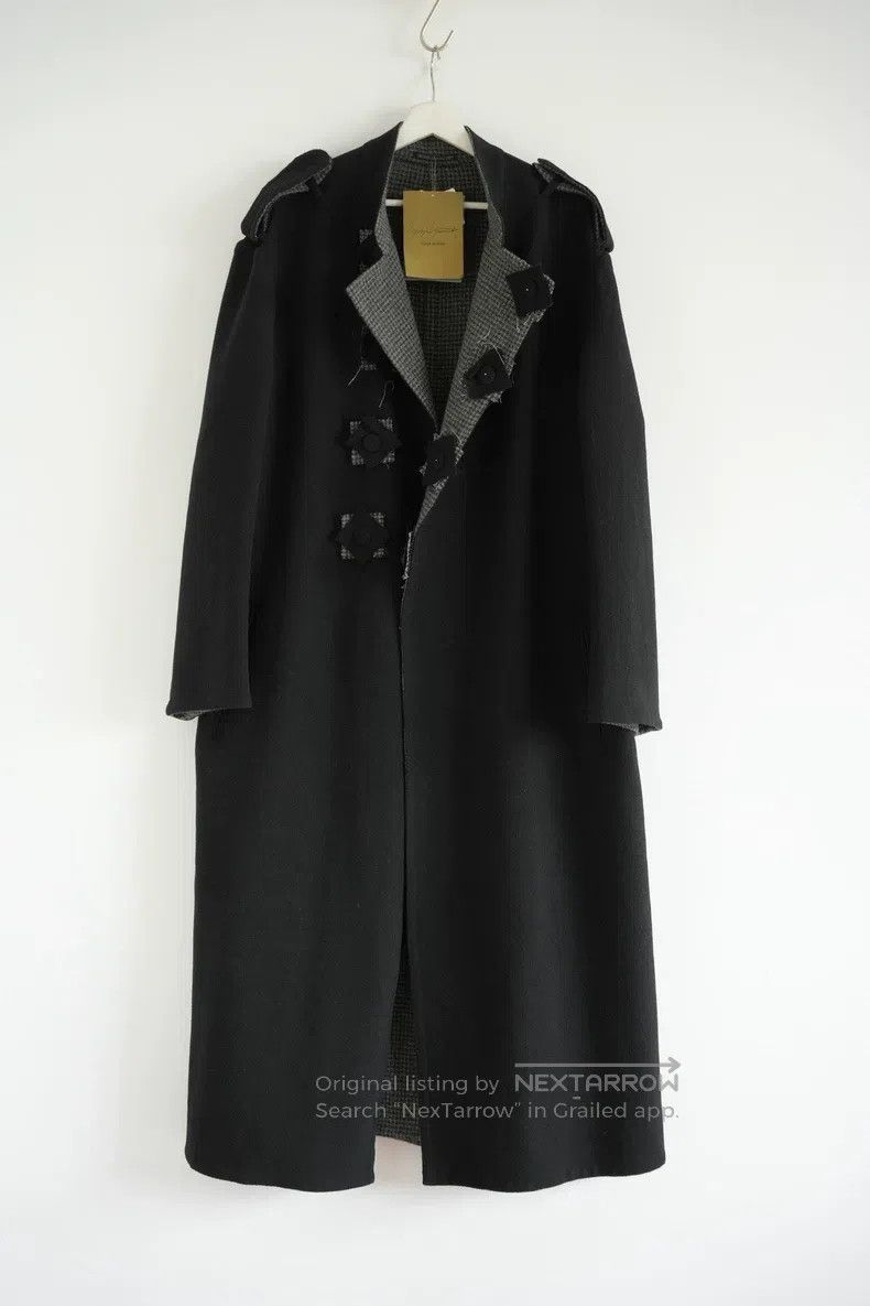 Yohji Yamamoto YOHJI YAMAMOTO Checked Tweed Wool Coat with Buckle Size US L / EU 52-54 / 3 - 1 Thumbnail