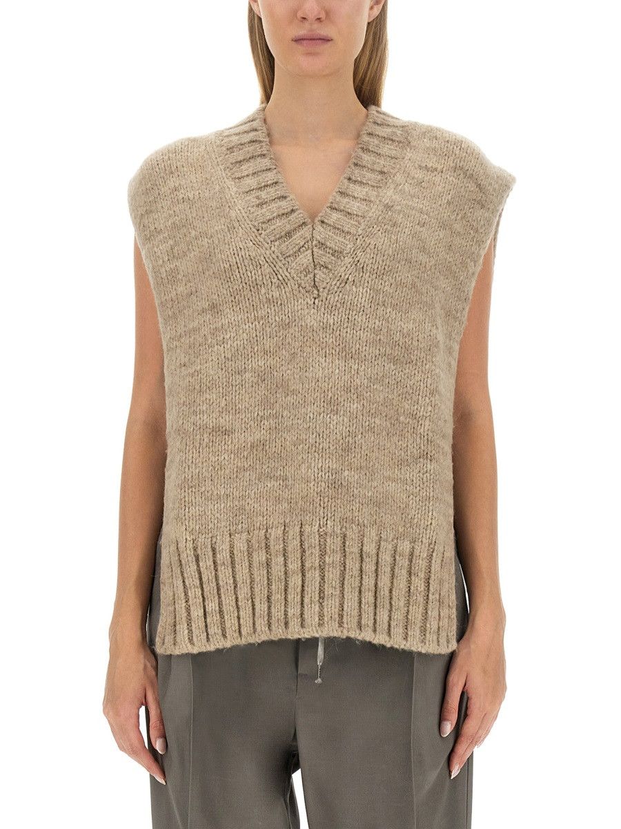 Maison Margiela MAISON MARGIELA KNITTED VEST - BEIGE Size M / US 6-8 / IT 42-44 - 1 Thumbnail