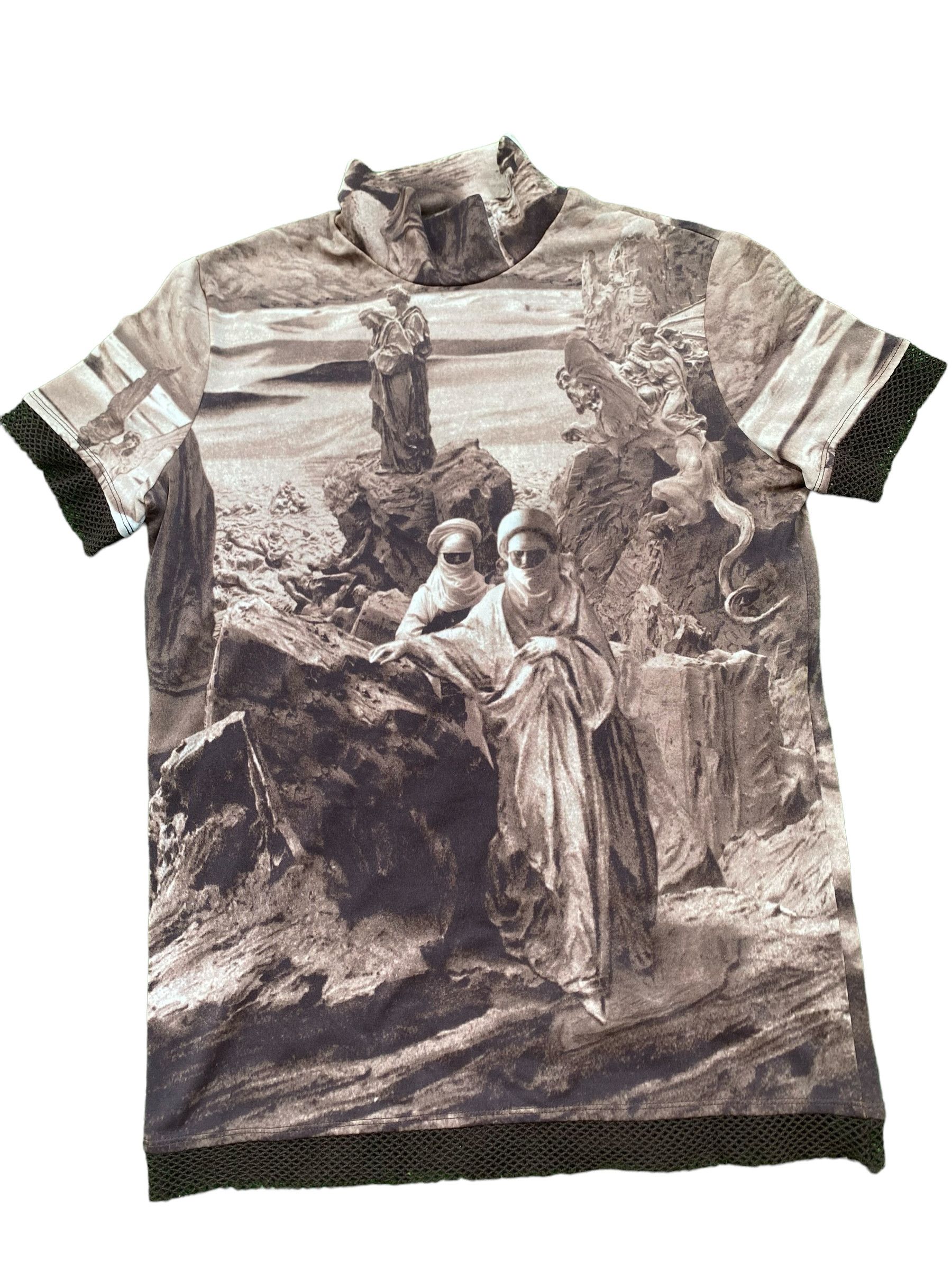 Jean Paul Gaultier Jean Paul Gaultier ‘Bedouins’ Mesh Tattoo Mock Neck Size US M / EU 48-50 / 2 - 1 Thumbnail