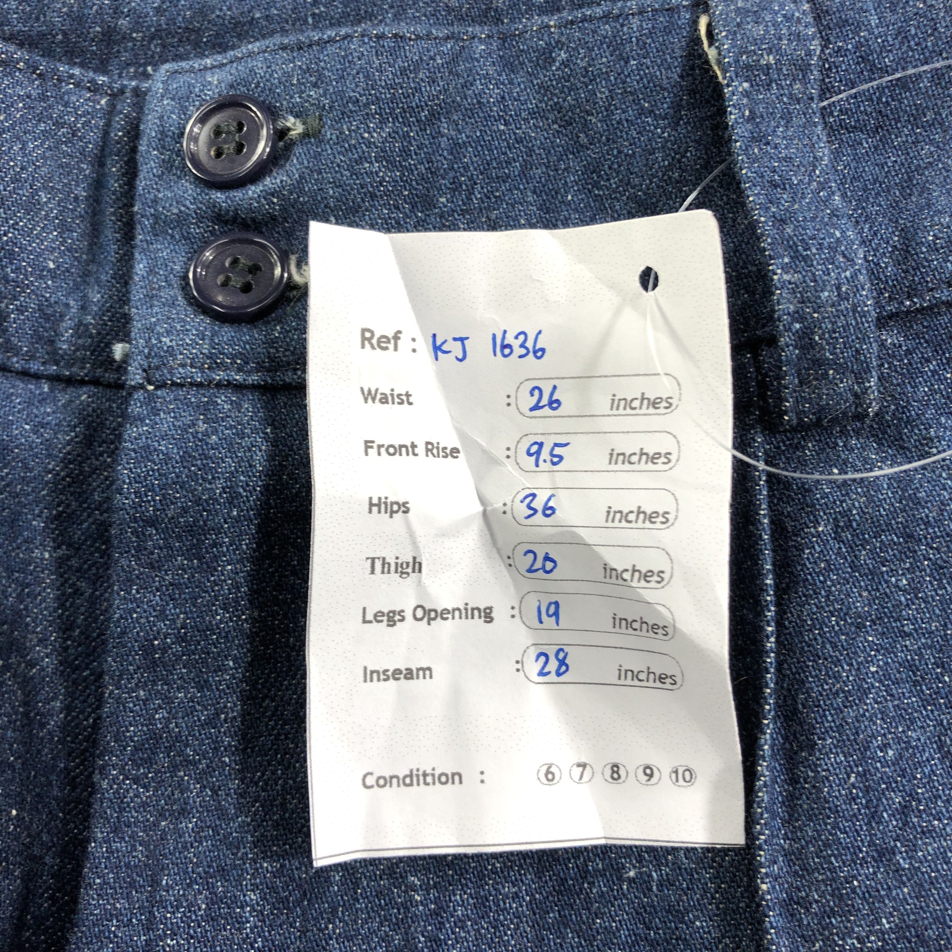 Japanese Brand Japanese Brand Jeans Blue Wash Baggy Flare Denim KJ1636 Size 26" / US 2 / IT 38 - 9 Thumbnail
