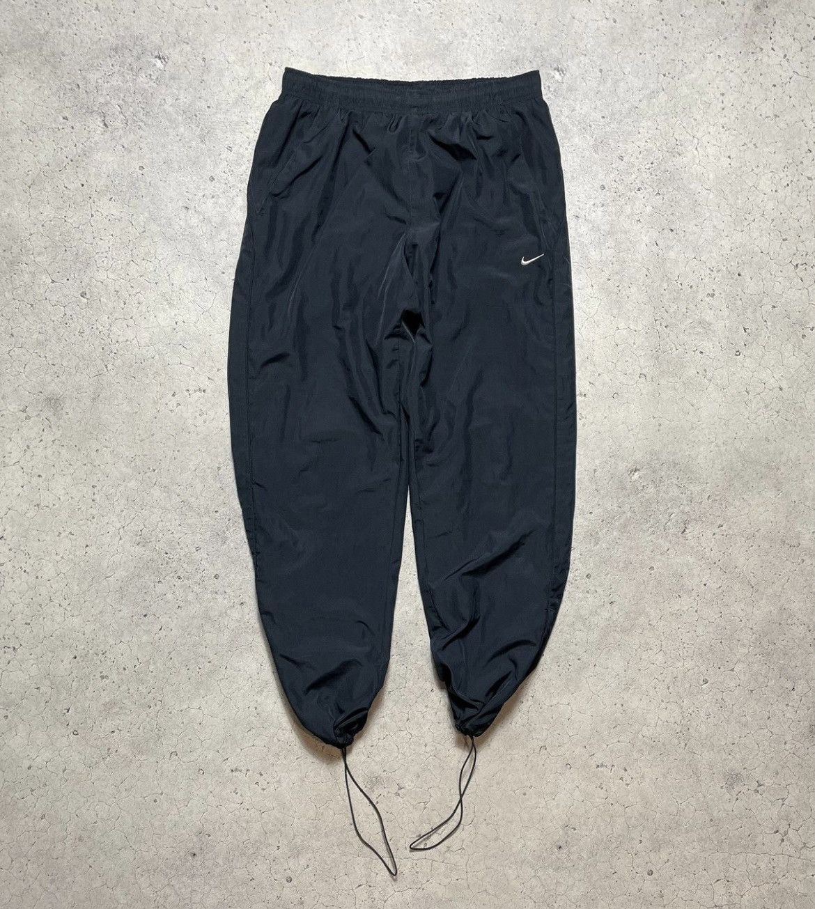 Nike × Vintage Vintage Black Nike Small Logo Drill Track Pants Size US 34 / EU 50 - 1 Thumbnail