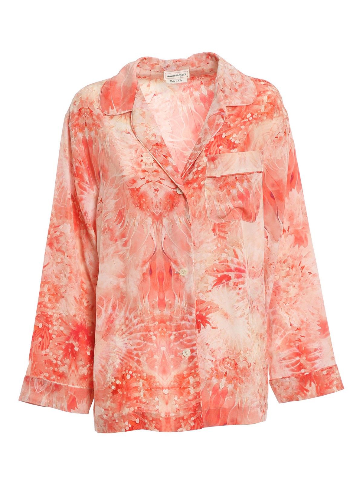 Alexander McQueen o1y0325 Floral Shirt in Pink Size M / US 6-8 / IT 42-44 - 1 Thumbnail