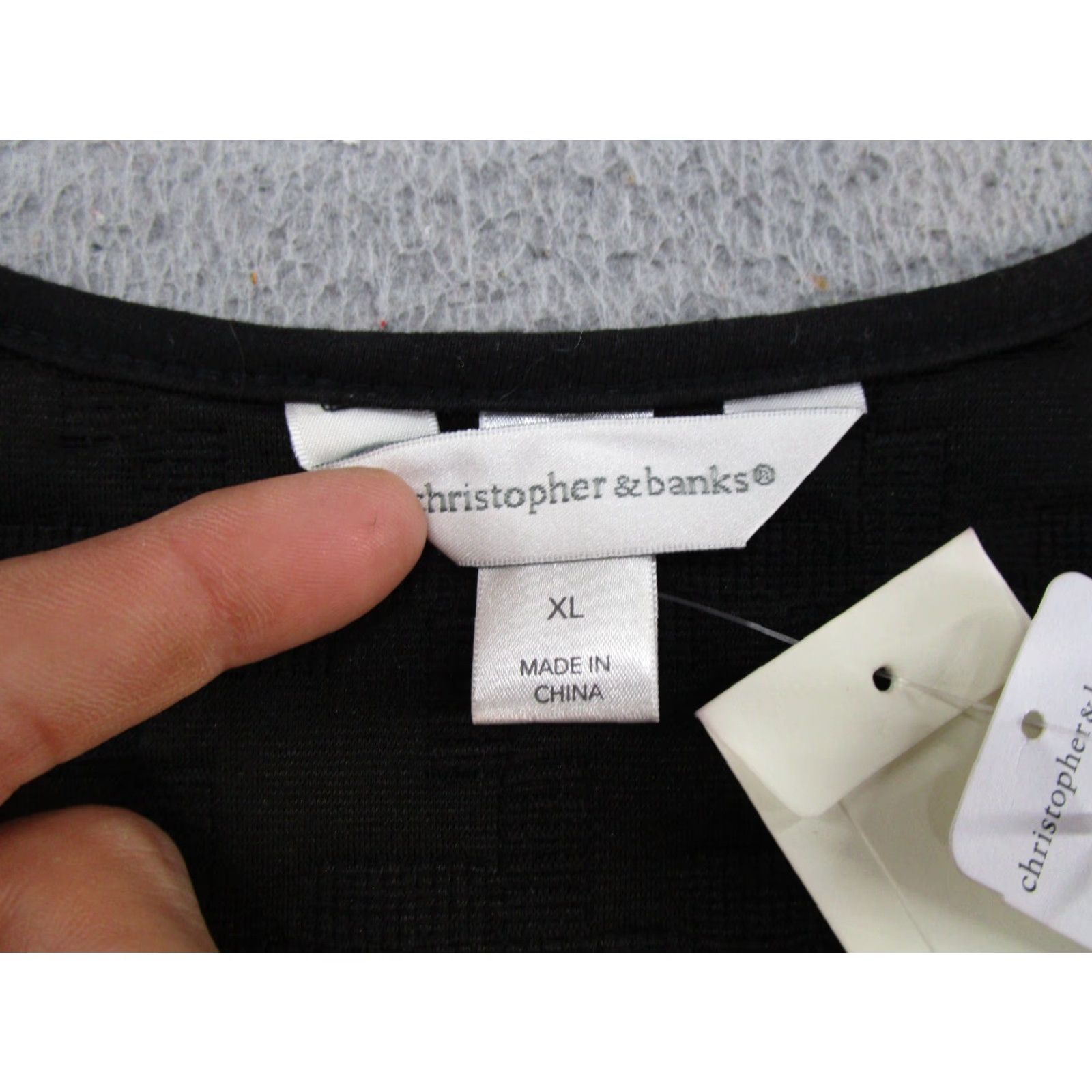 Vintage Christopher & Banks Jacket Women's Black Zip Up XL Pockets Read Spring Fall Winter Basic Jacket Womens LUX Size XL / US 12-14 / IT 48-50 - 3 Thumbnail
